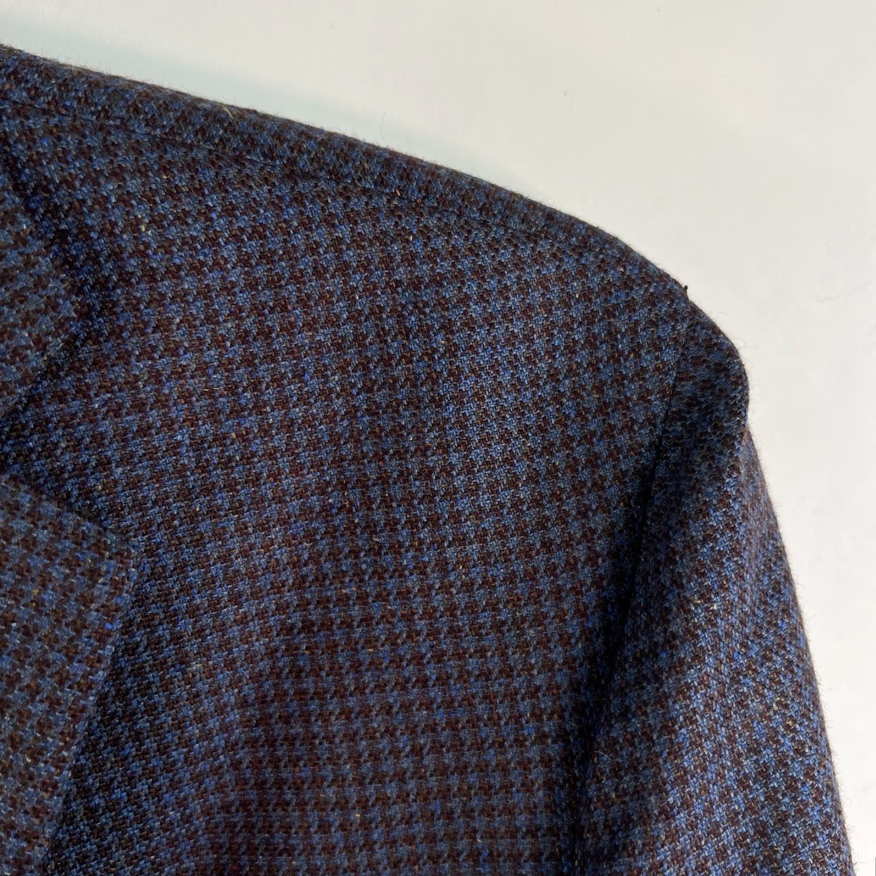 Vintage VINTAGE Maurizo Baldassari Houndstooth Blazer Single-Breasted Wool Tweed JACKET 46L US (56L) Italy Men Blazer Size 46R - 2 Thumbnail