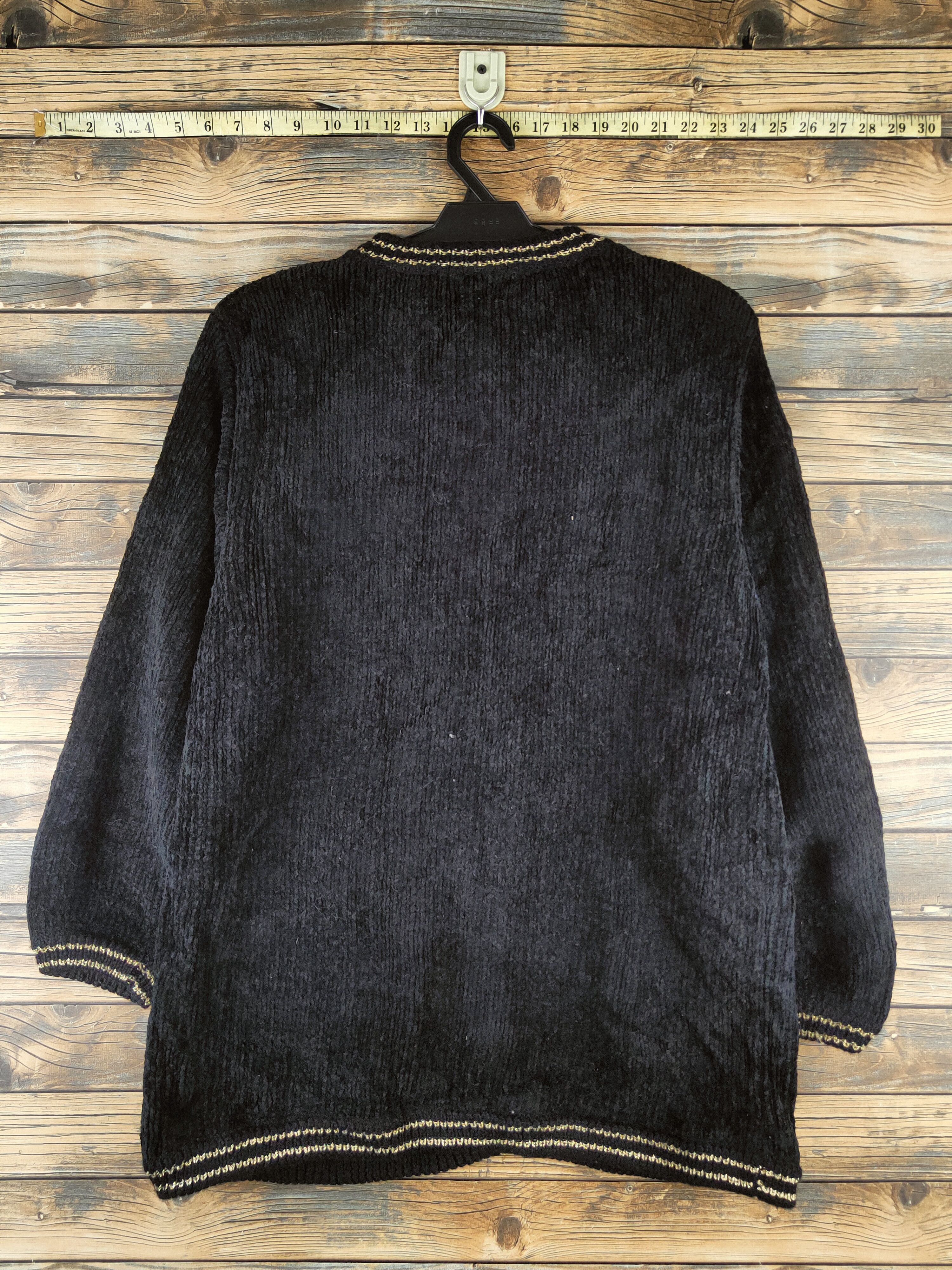 Japanese Brand DL Belle Maison Black Knitwear Sweaters #46-430 Size L / US 10 / IT 46 - 7 Thumbnail