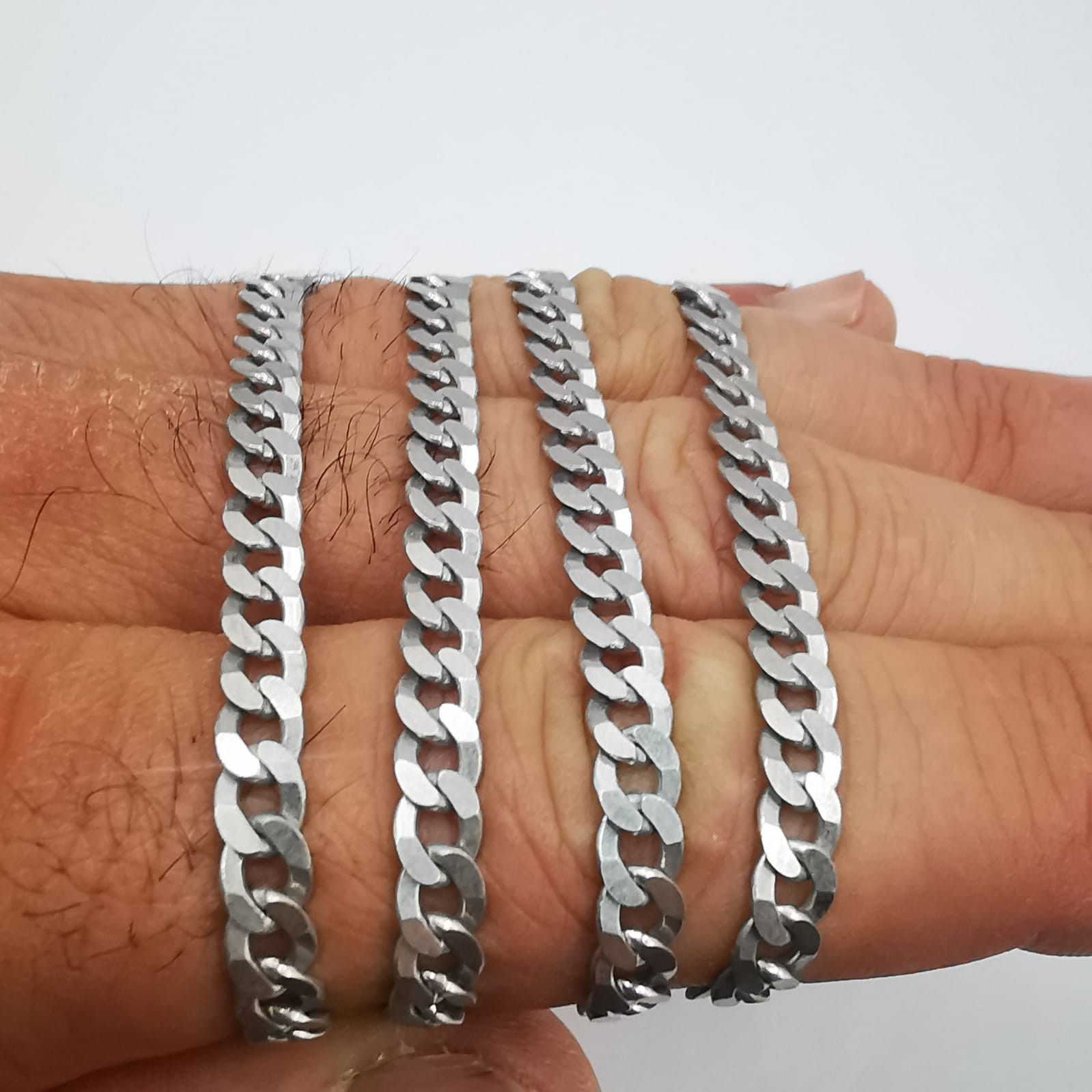 Sterling Silver Vintage Jewelry Chain, 925 Sterling Silver, Signed , 18,24g Size ONE SIZE - 6 Thumbnail