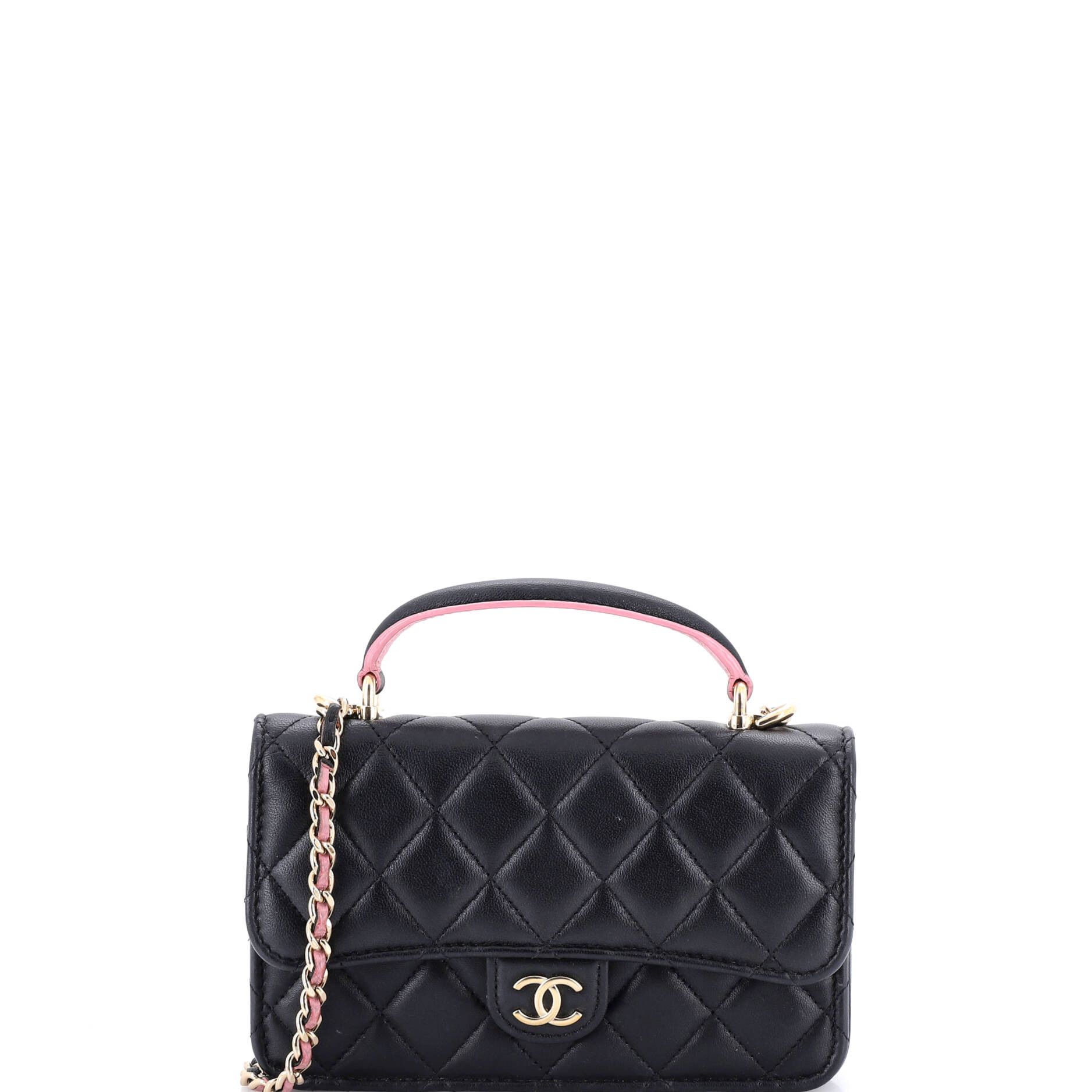 Chanel Classic Top Handle Flap Phone Holder with Chain Size ONE SIZE - 1 Thumbnail