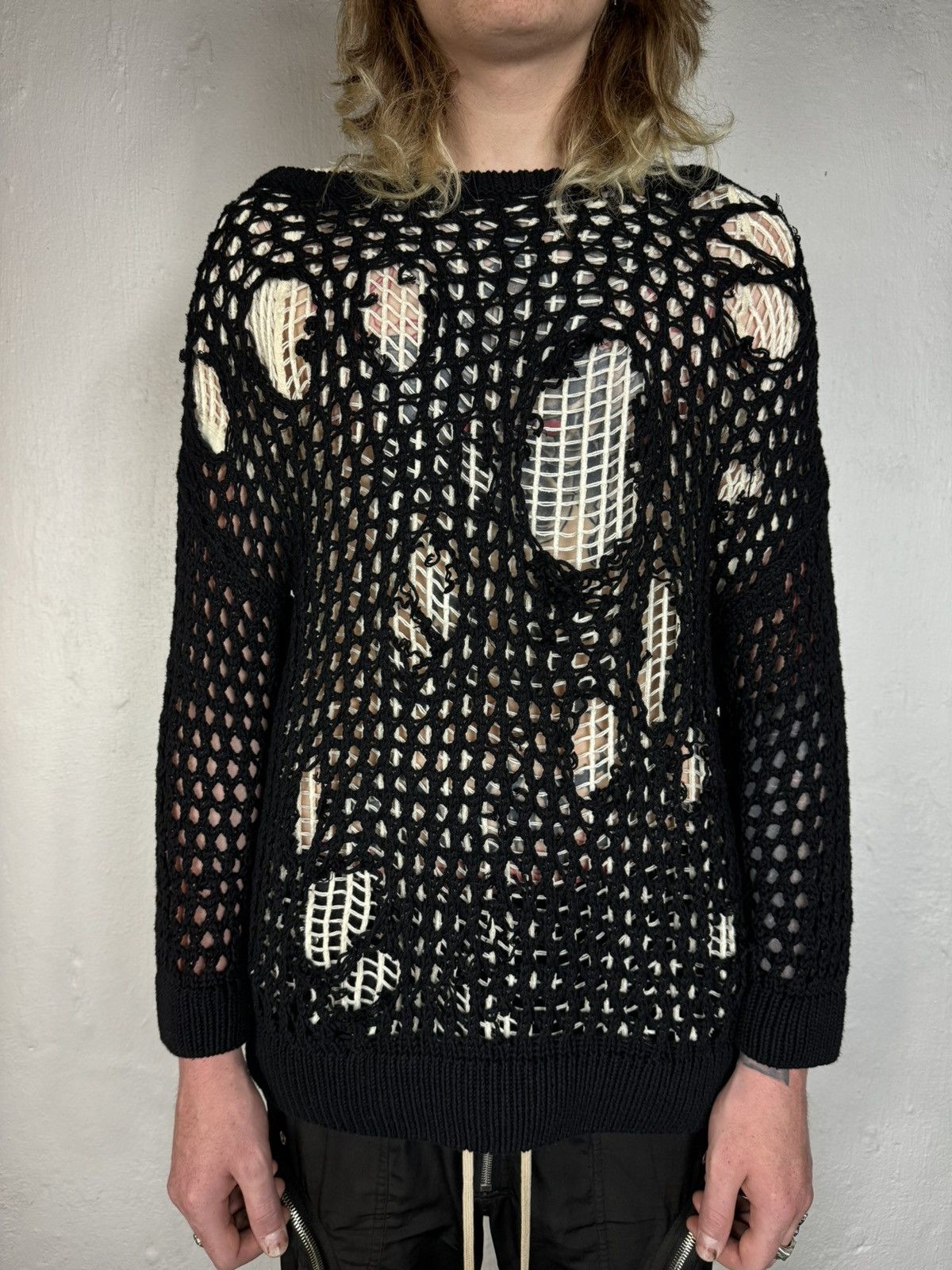 Japanese Brand Vonaudy Loose Knit 2-1 Sample Size US M / EU 48-50 / 2 - 2 Thumbnail