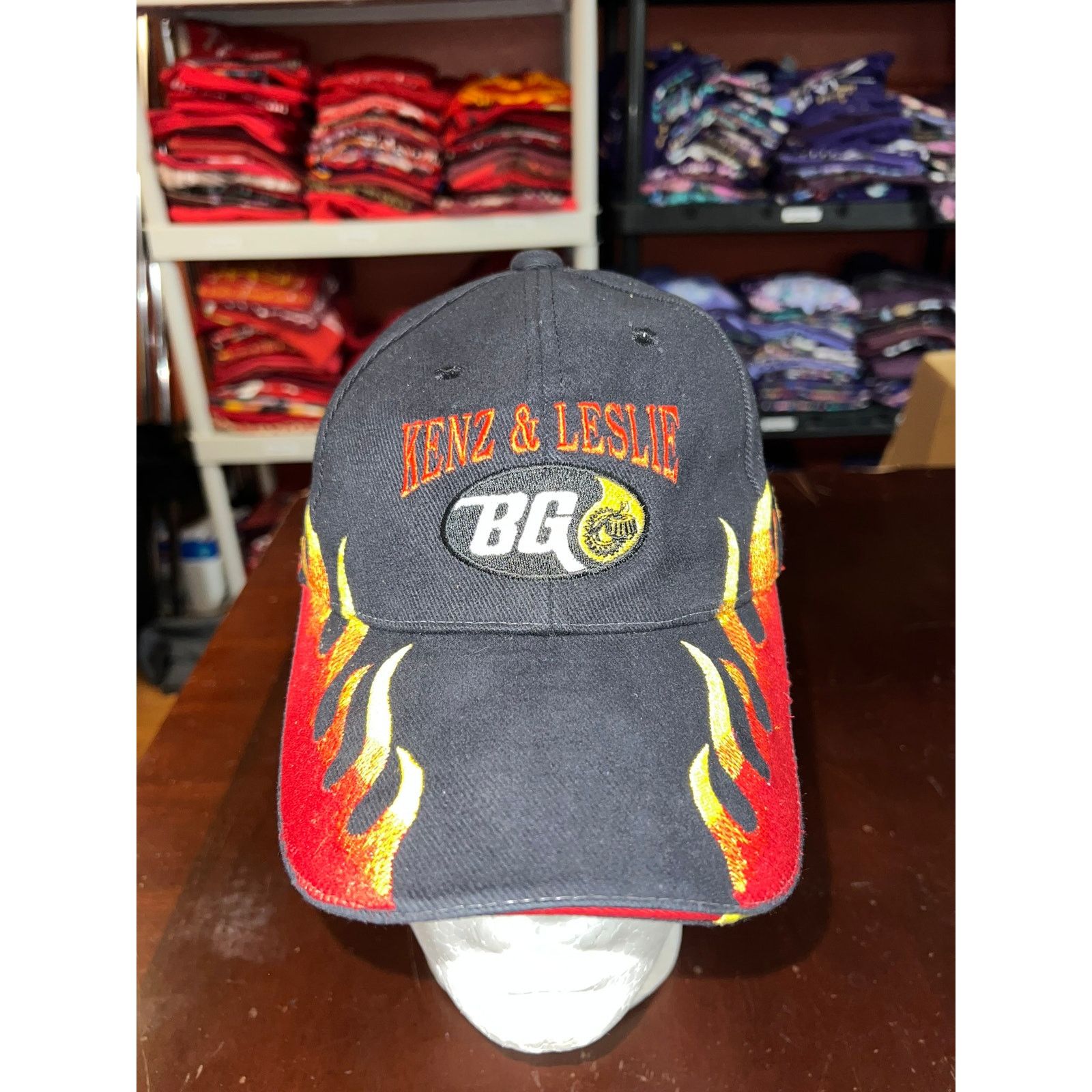 Vintage Vintage Kenz & Leslie Hat BG distrubution Flames Cap VTG Size ONE SIZE - 2 Thumbnail