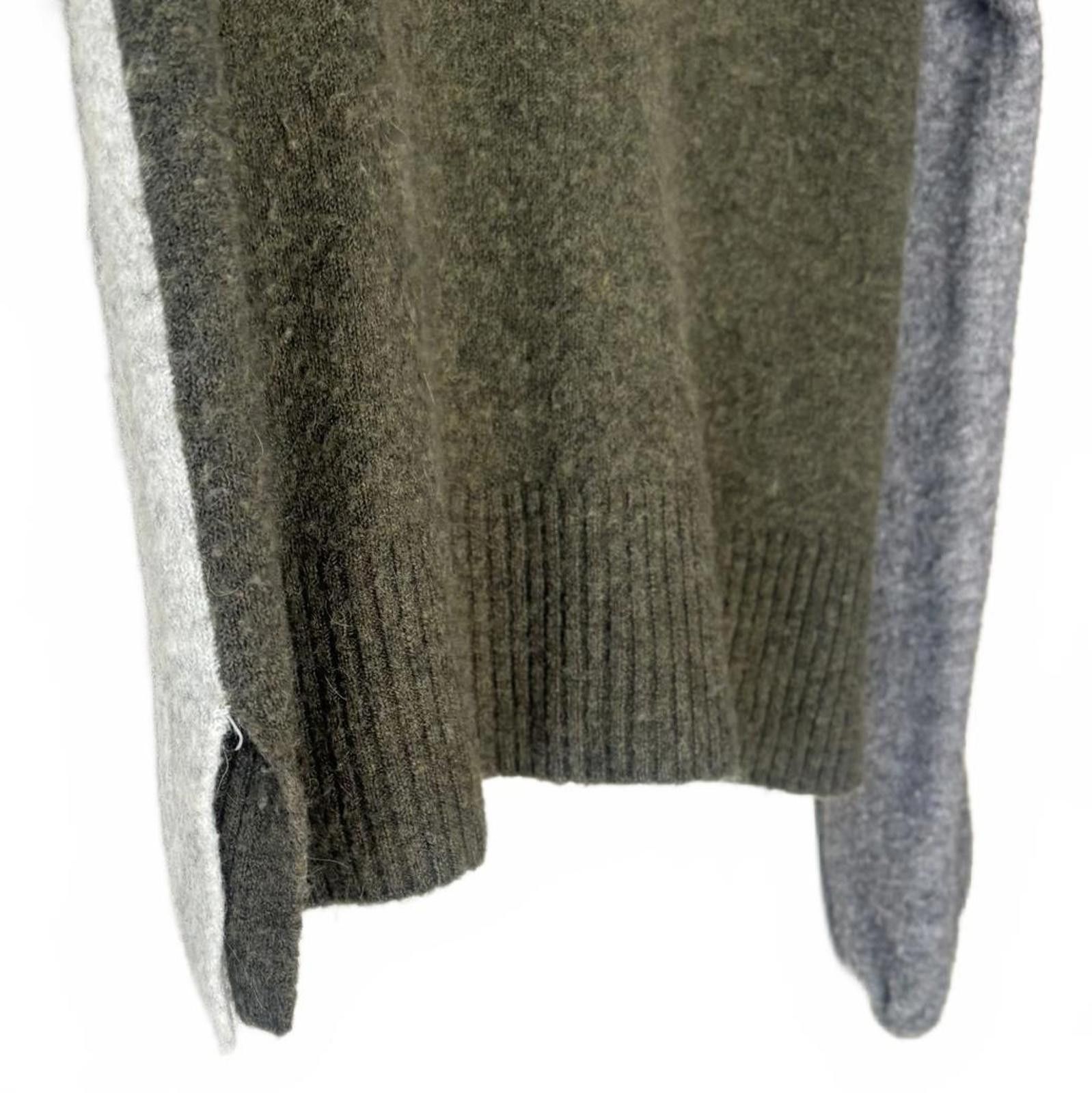 Madewell Madewell Colorblock Sweater in Olive and Gray Size S / US 4 / IT 40 - 4 Thumbnail