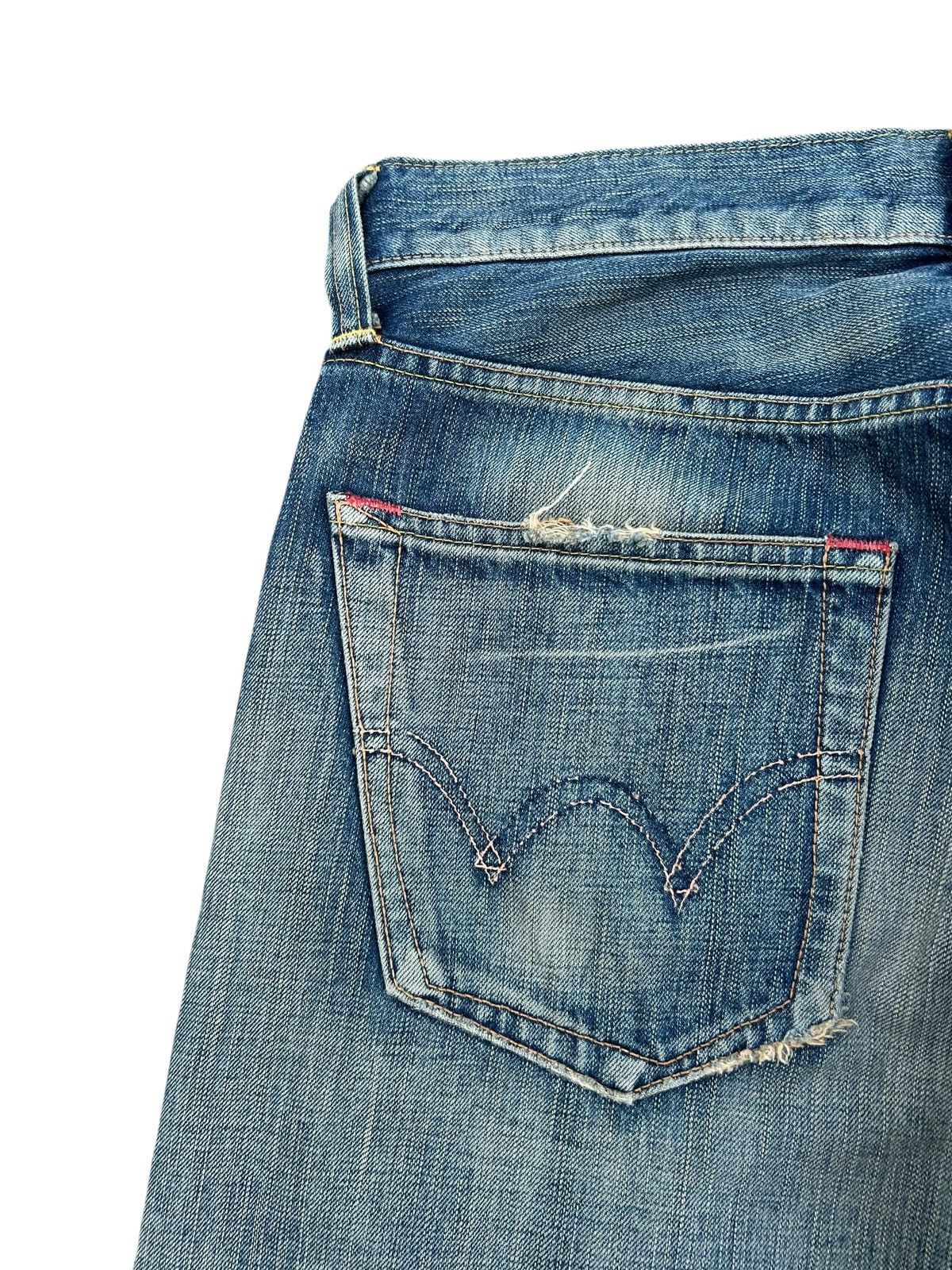 Kapital Vintage Edwin Skull Distressed Japanese Faded Denim Jeans ☠️ Size US 32 / EU 48 - 13 Thumbnail