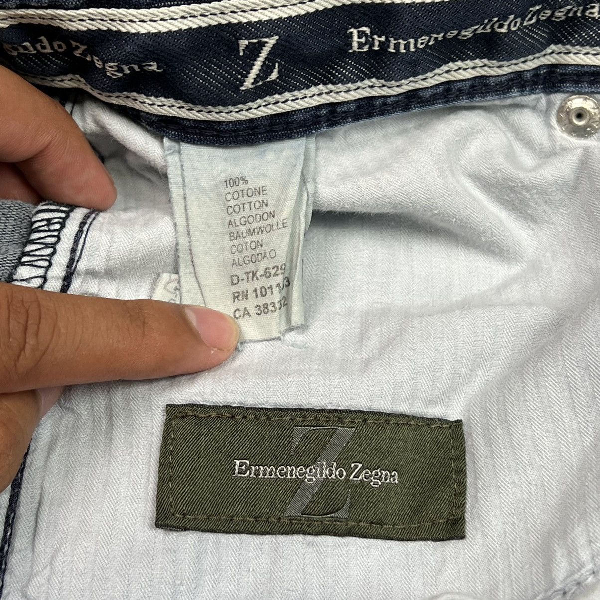 Ermenegildo Zegna Ermenegildo Zegna Jeans Sz 38 Made in Italy Striped 36x27 Size US 38 / EU 54 - 12 Thumbnail