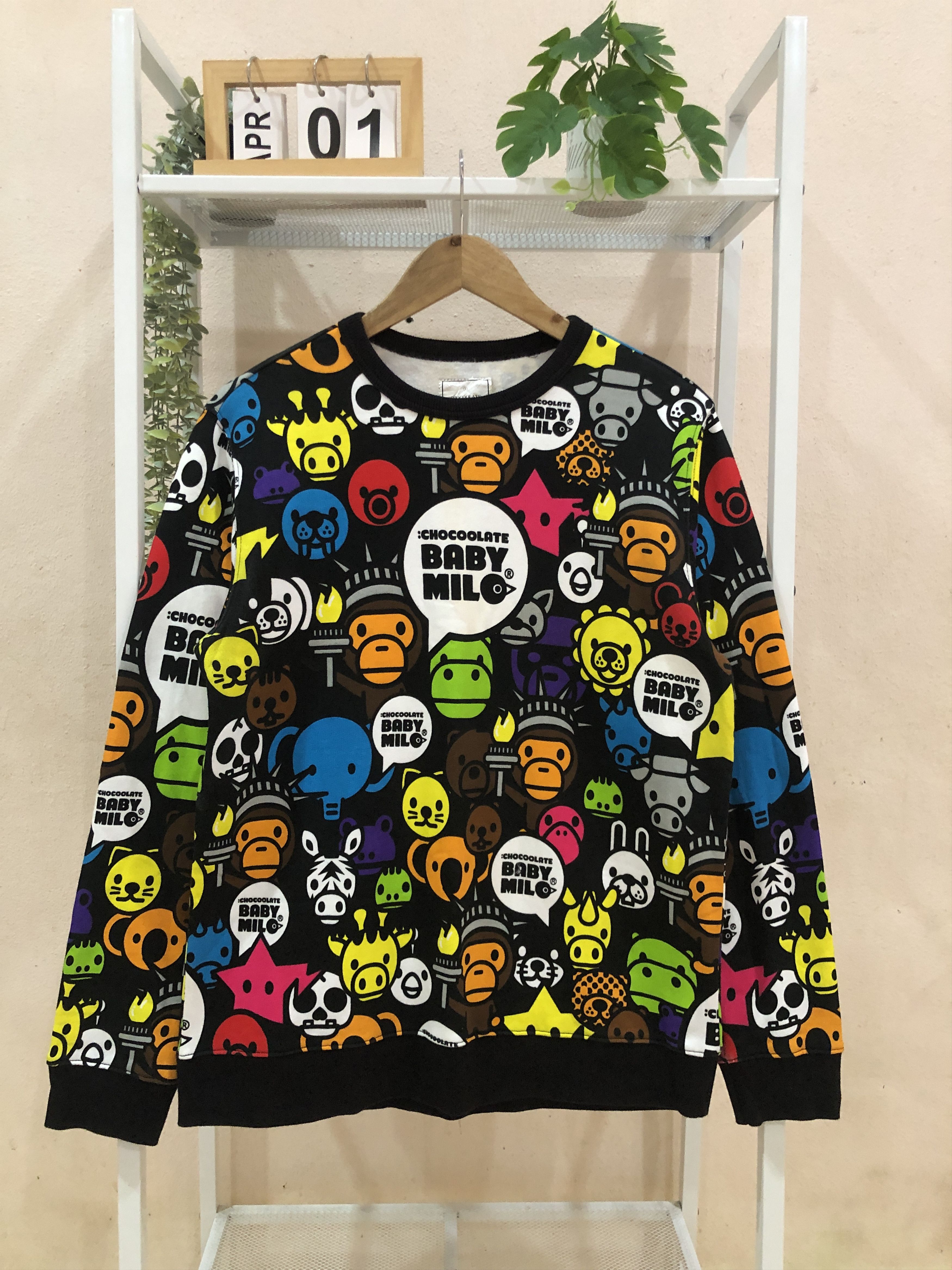 Bape × Chocolate 2013 Baby Milo All Safari x Chocolate Crew Neck Sweatshirts Size US L / EU 52-54 / 3 - 1 Thumbnail