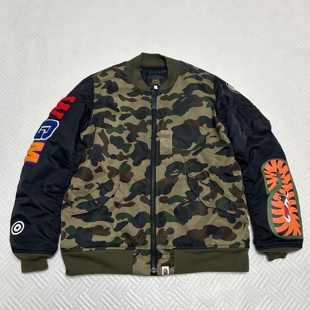 Bape BAPE SHARK MA-1 JACKET Size US L / EU 52-54 / 3 - 1 Thumbnail