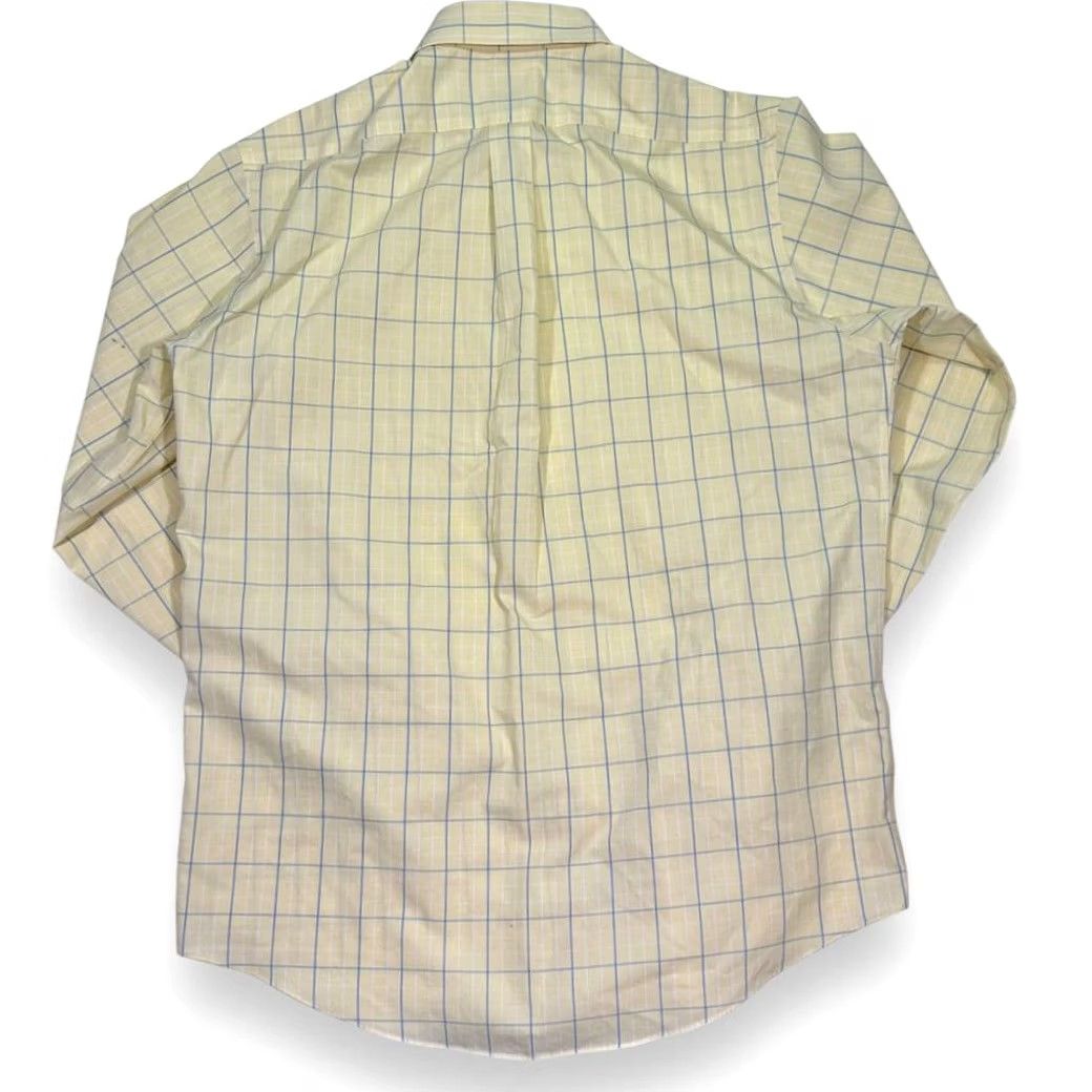 Brooks Brothers Brooks Brothers Shirt Mens 16 Yellow Classic Windowpane Check Button Down Dress Size 42R - 2 Thumbnail