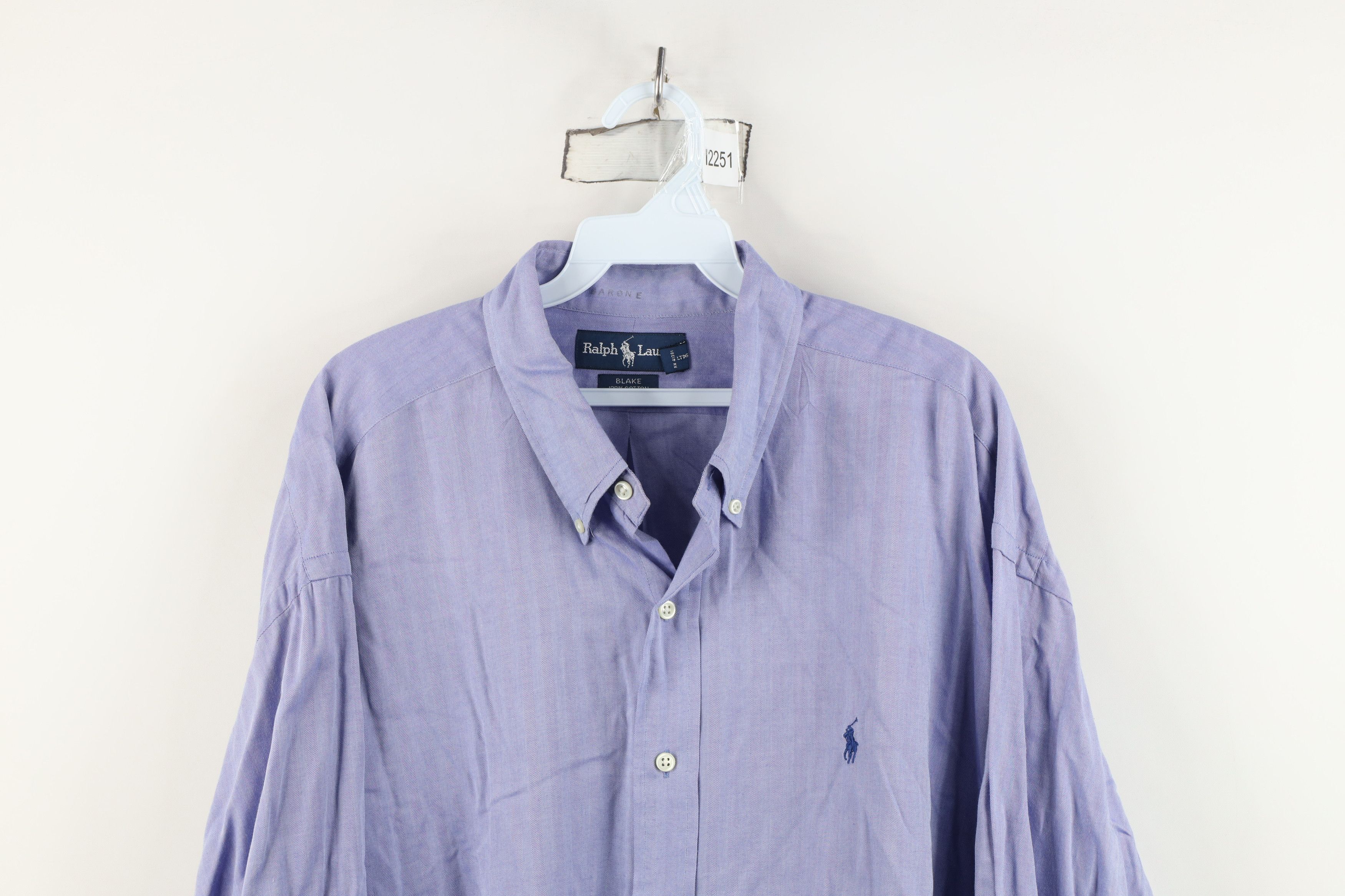 Ralph Lauren Vintage 90s Ralph Lauren Collared Button Down Shirt Blue Size US XXL / EU 58 / 5 - 2 Thumbnail