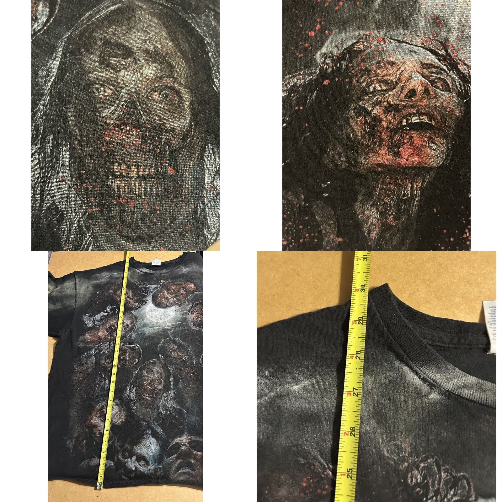 Delta VINTAGE The Walking Dead AMC Zombie Shirt Men 3 XL Black Short Sleeve AOP Front Print Size US XXL / EU 58 / 5 - 9 Thumbnail