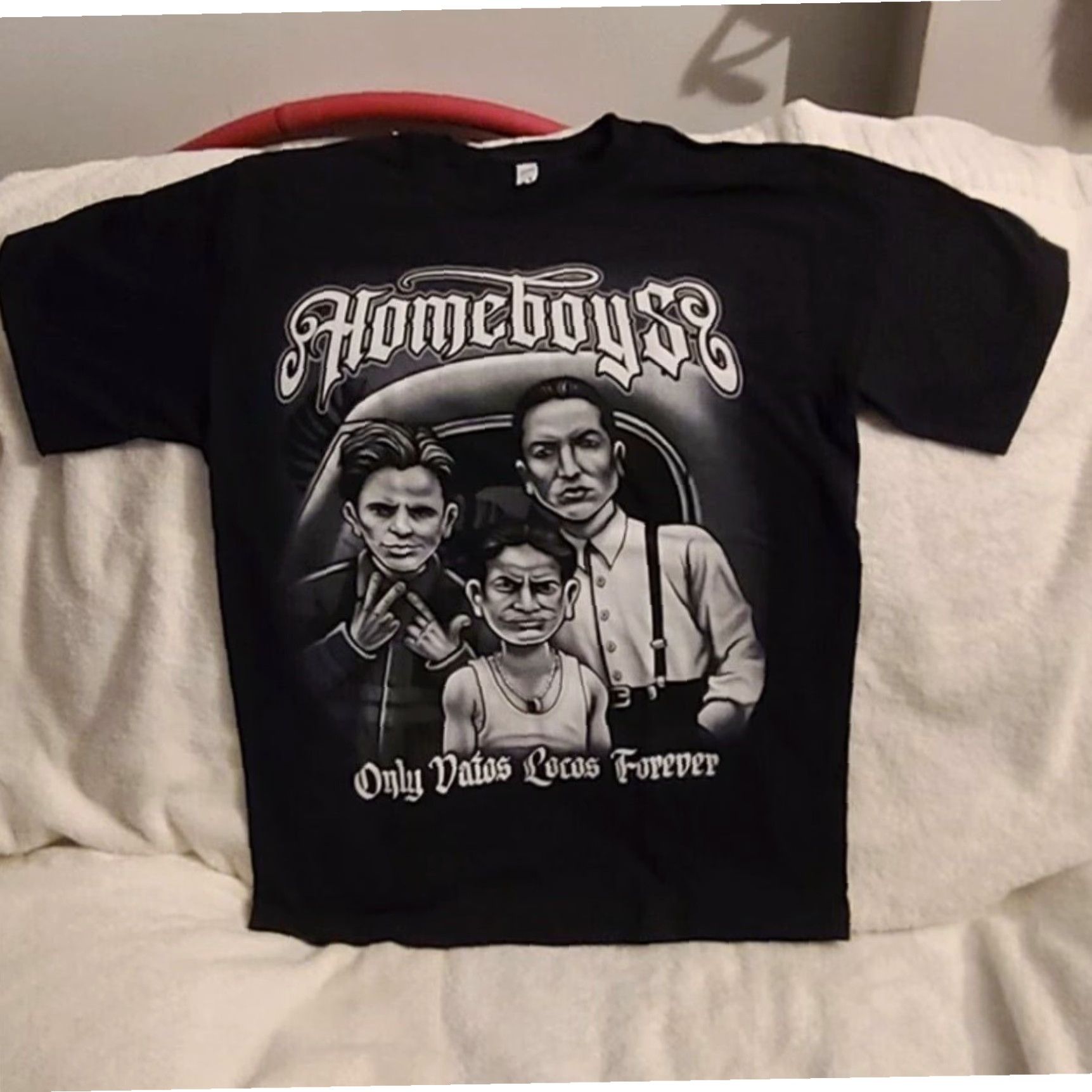 Vintage HOMEBOYS Mens Black Cotton T-Shirt Extra Large XL Size US L / EU 52-54 / 3 - 1 Thumbnail