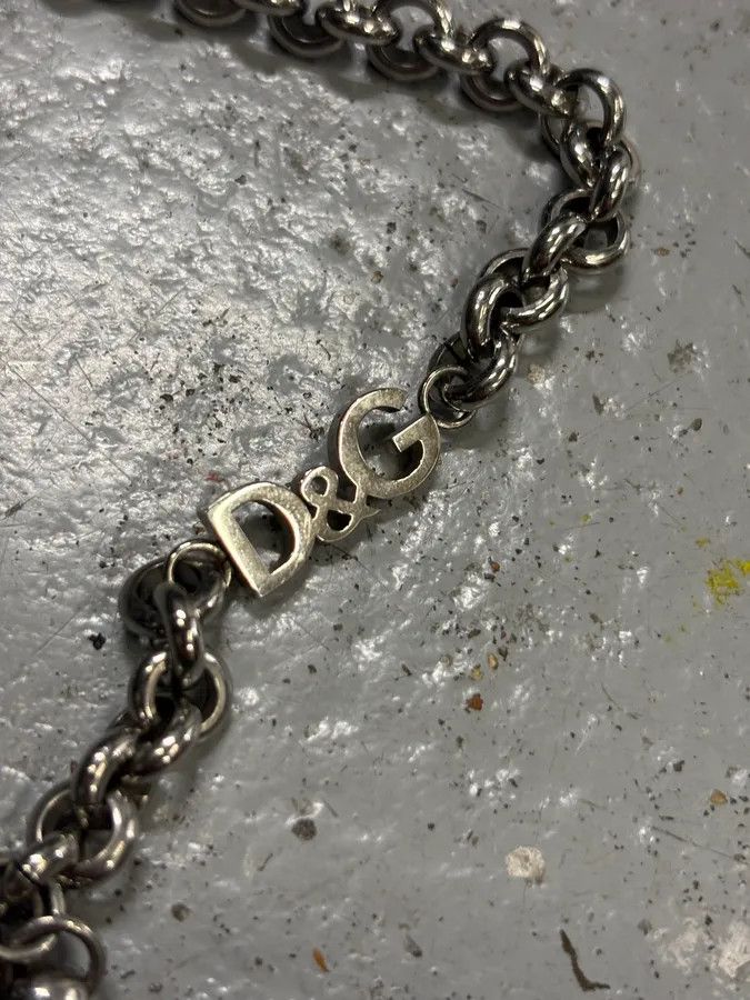 Dolce & Gabbana 2000s Dolce & Gabbana Silver Grey Metal Spike Teeth Pendant Necklace Size ONE SIZE - 4 Thumbnail