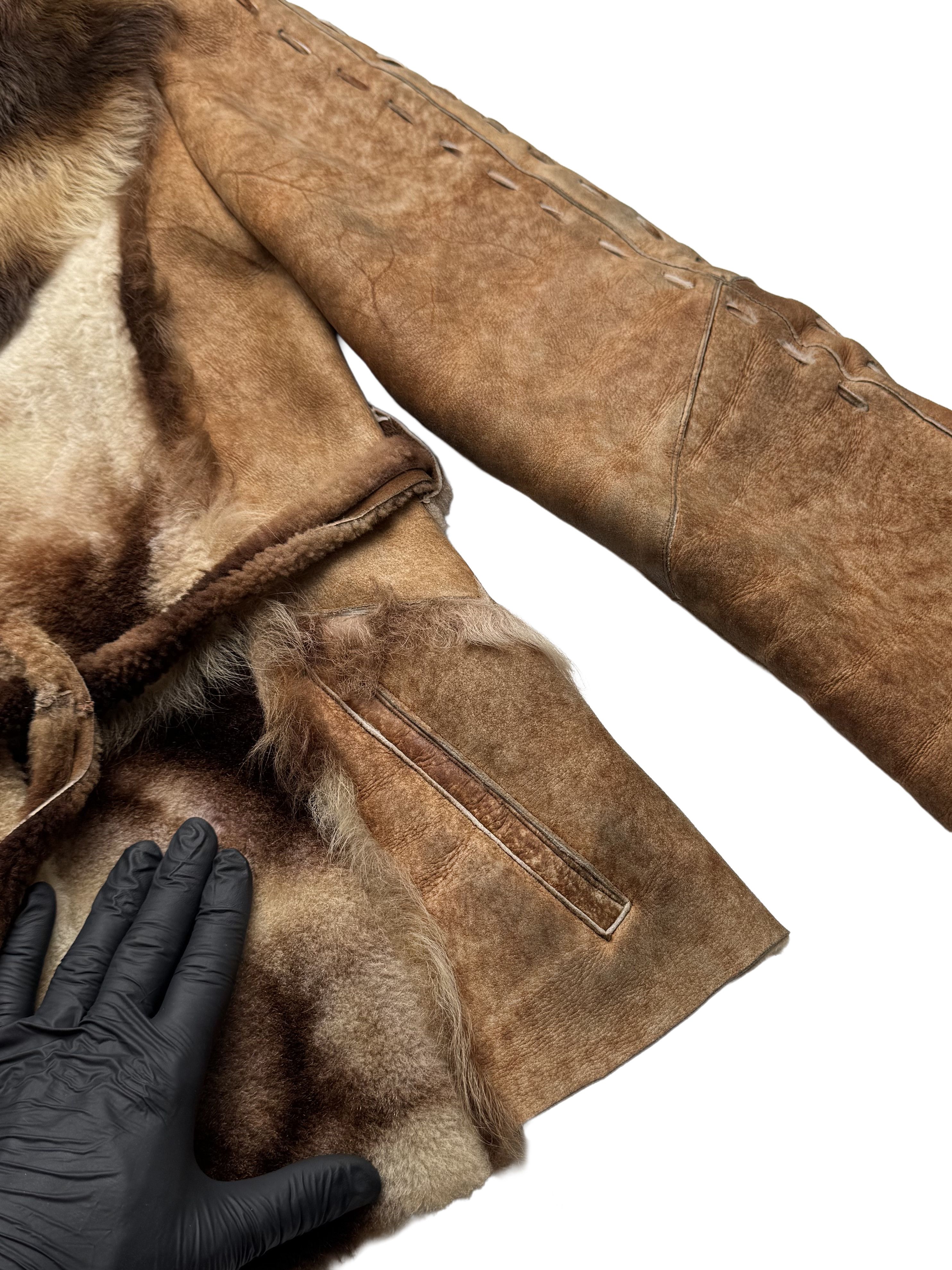 Japanese Brand Vintage Hooded Real Sheepskin Jacket With Belt Size S / US 4 / IT 40 - 11 Thumbnail