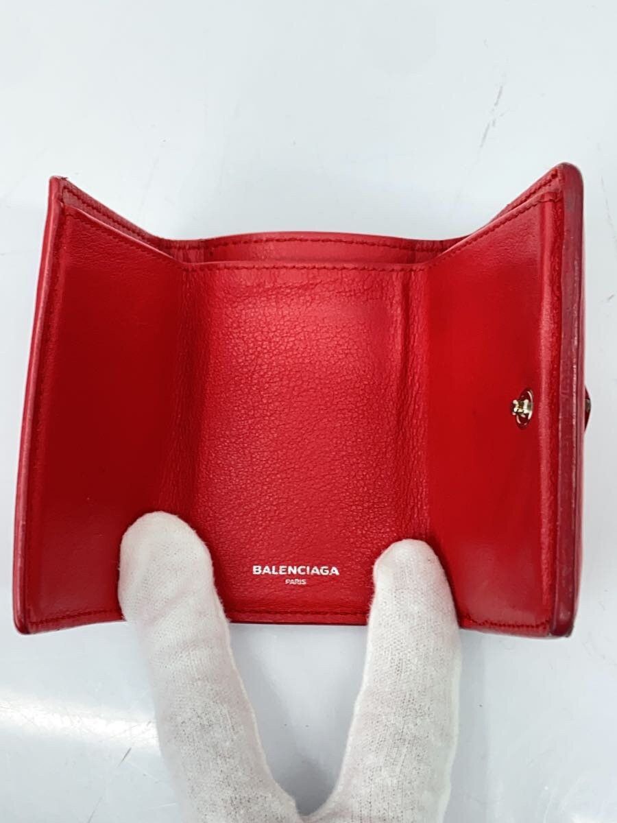 Balenciaga Balenciaga Leather Wallet Red Size ONE SIZE - 4 Thumbnail