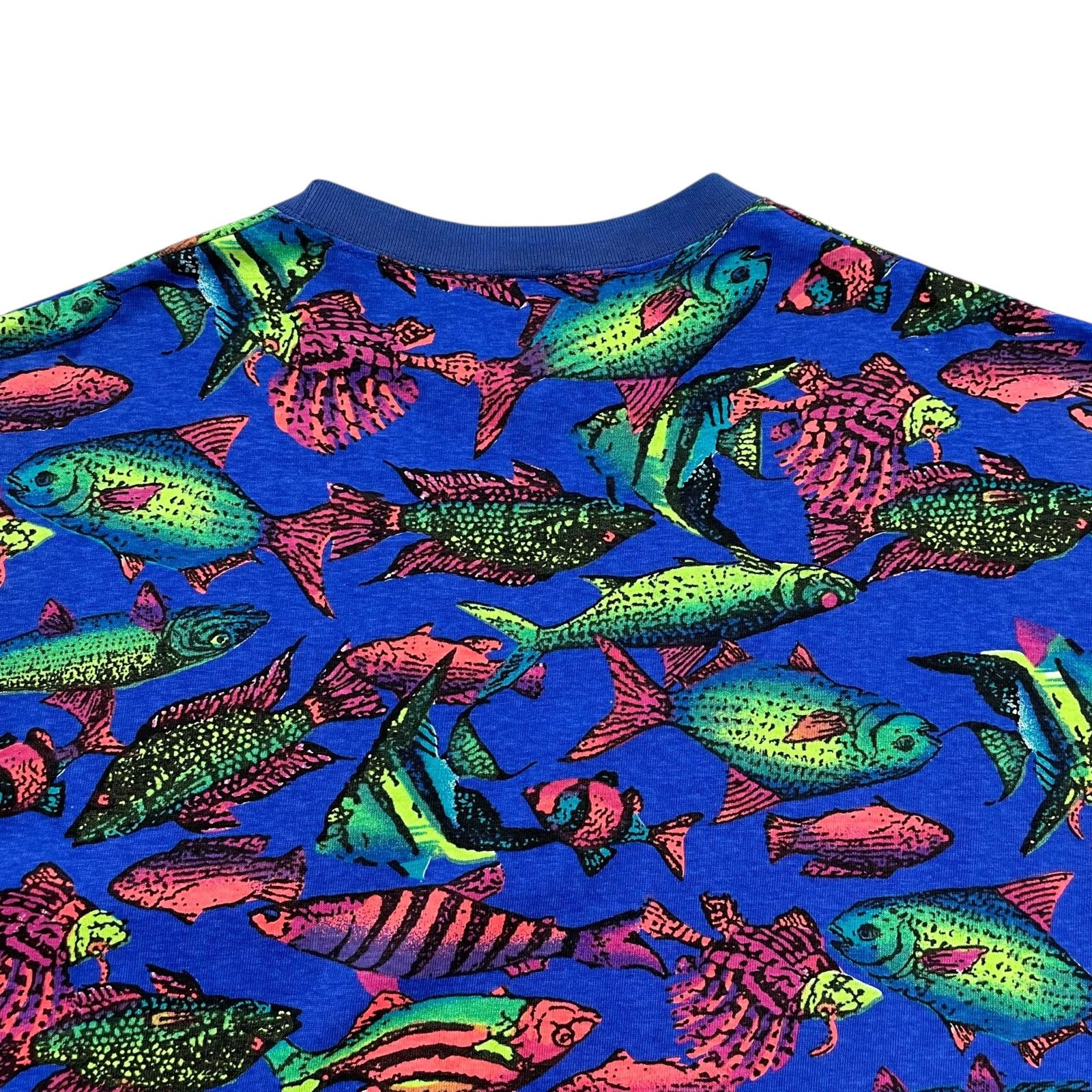 Columbia VTG 90s MULTI FISH ALL OVER PRINT AOP T-SHIRT SIZE XL Size US XL / EU 56 / 4 - 4 Thumbnail