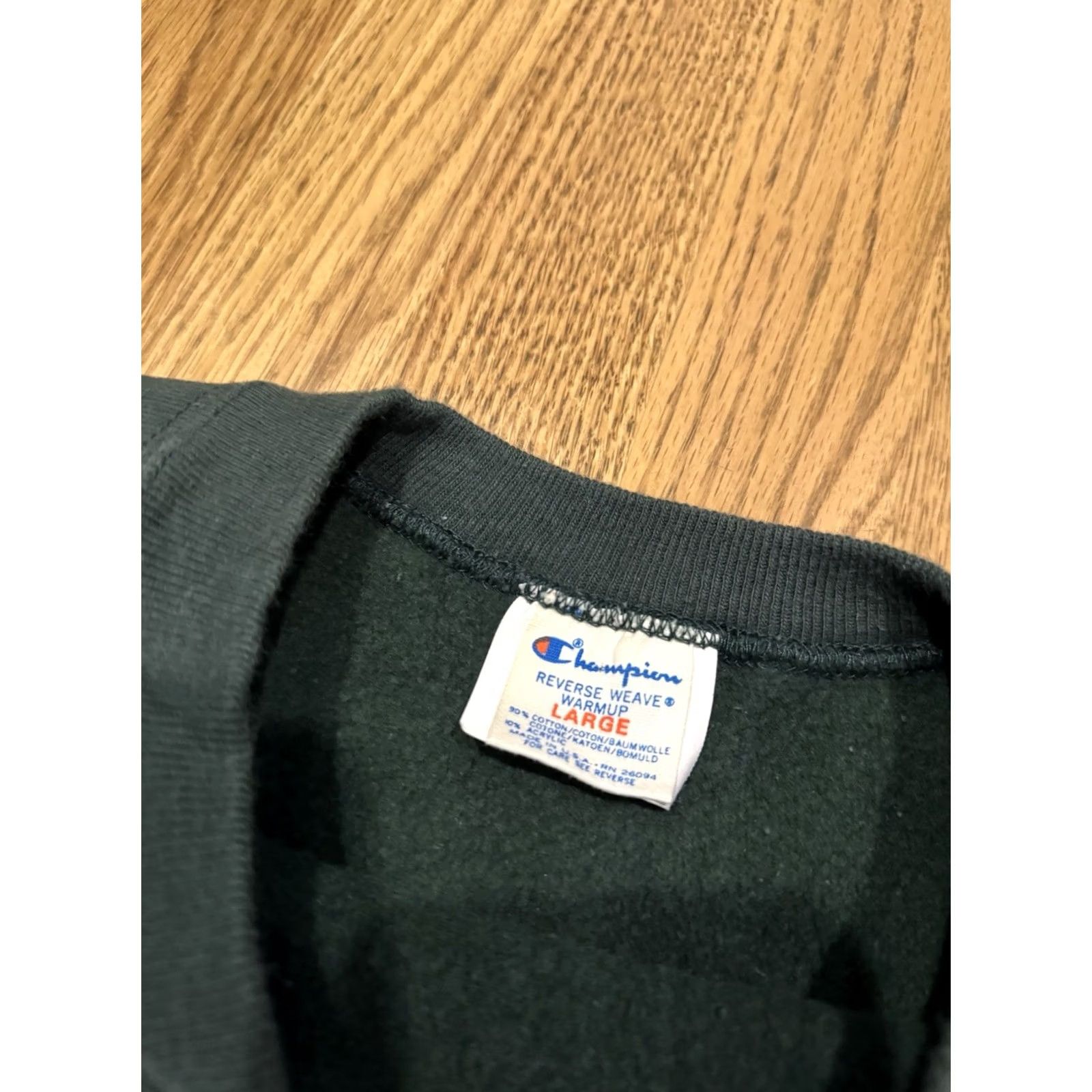 Champion VINTAGE Champion Reverse Weave Sweatshirt Men Large Green 80s 90s College University Graphic Print Pullover Crew Neck Size US L / EU 52-54 / 3 - 3 Thumbnail