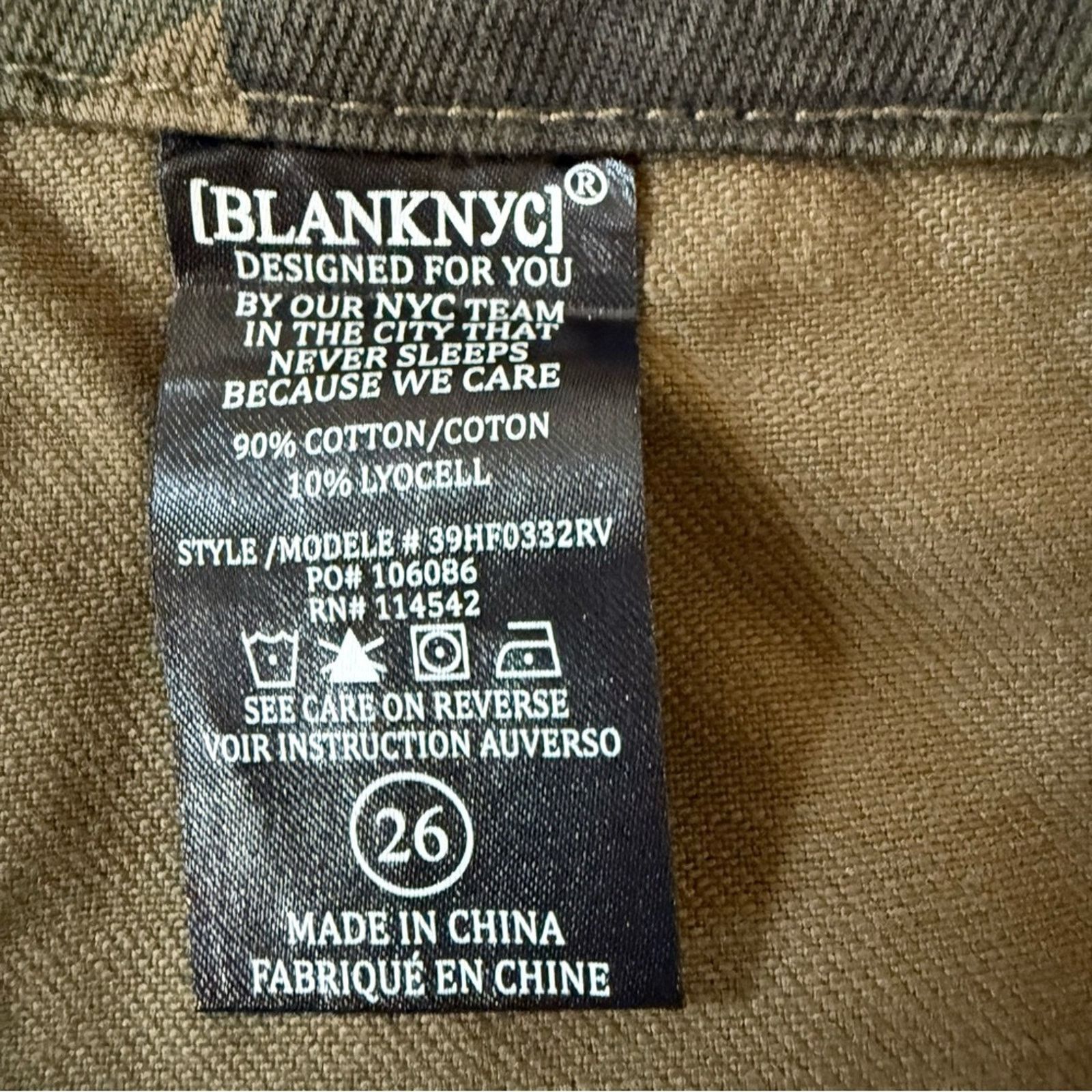 BLANKNYC Blank NYC Chain of Command Green Camo Print Denim Mini Skirt Size 26" / US 2 / IT 38 - 10 Thumbnail