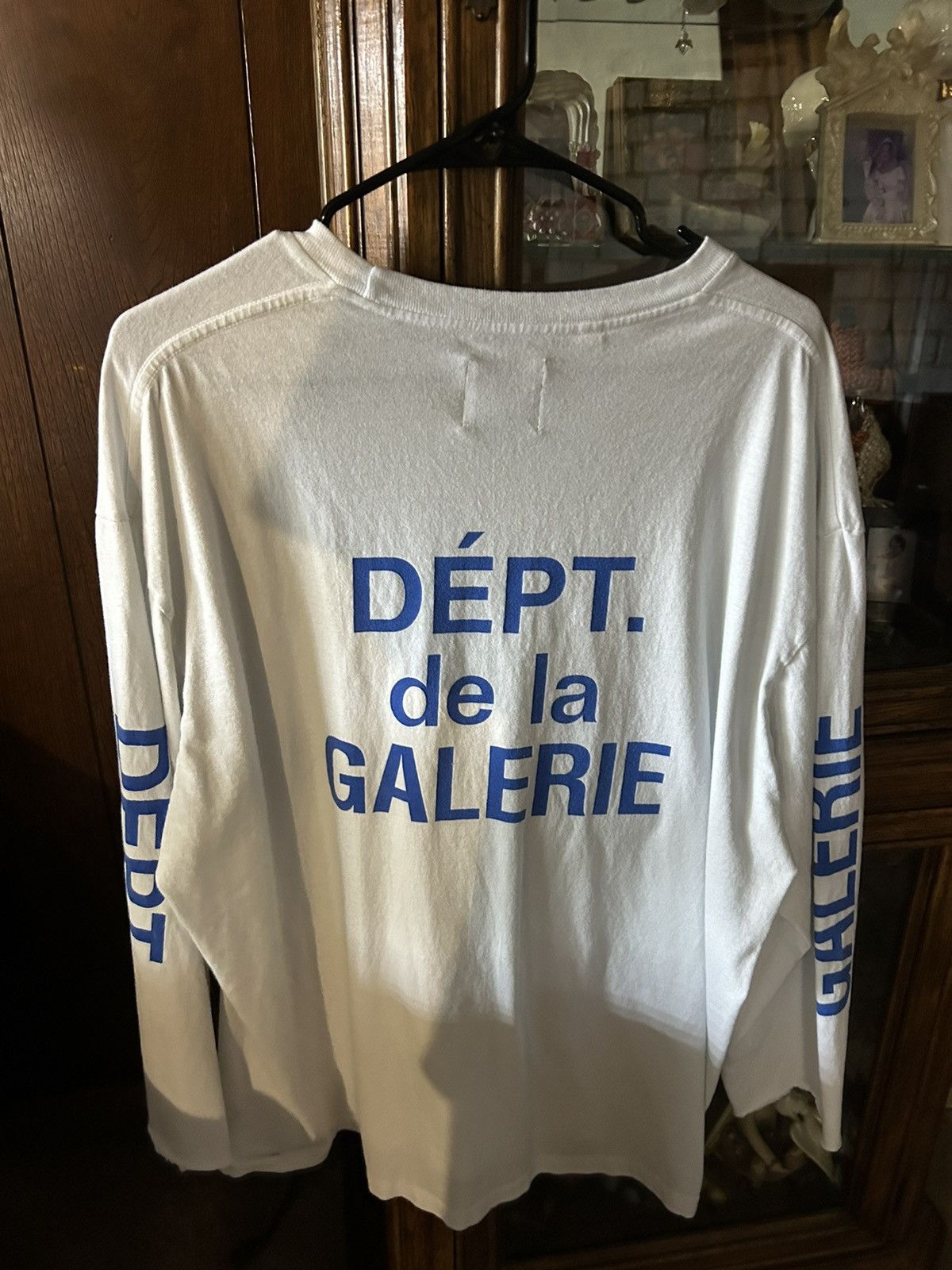 image of Gallery Dept French Collector Long Sleeve Tee Shirt in White, Men's (Size XL)