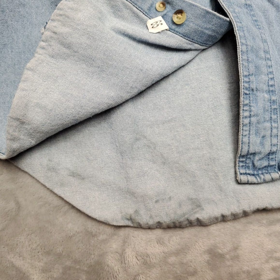 Denime VINTAGE Just Denim Shirt Men M Blue Faded Long Sleeve 100% Cotton Y2K Chesterton Size US M / EU 48-50 / 2 - 3 Thumbnail