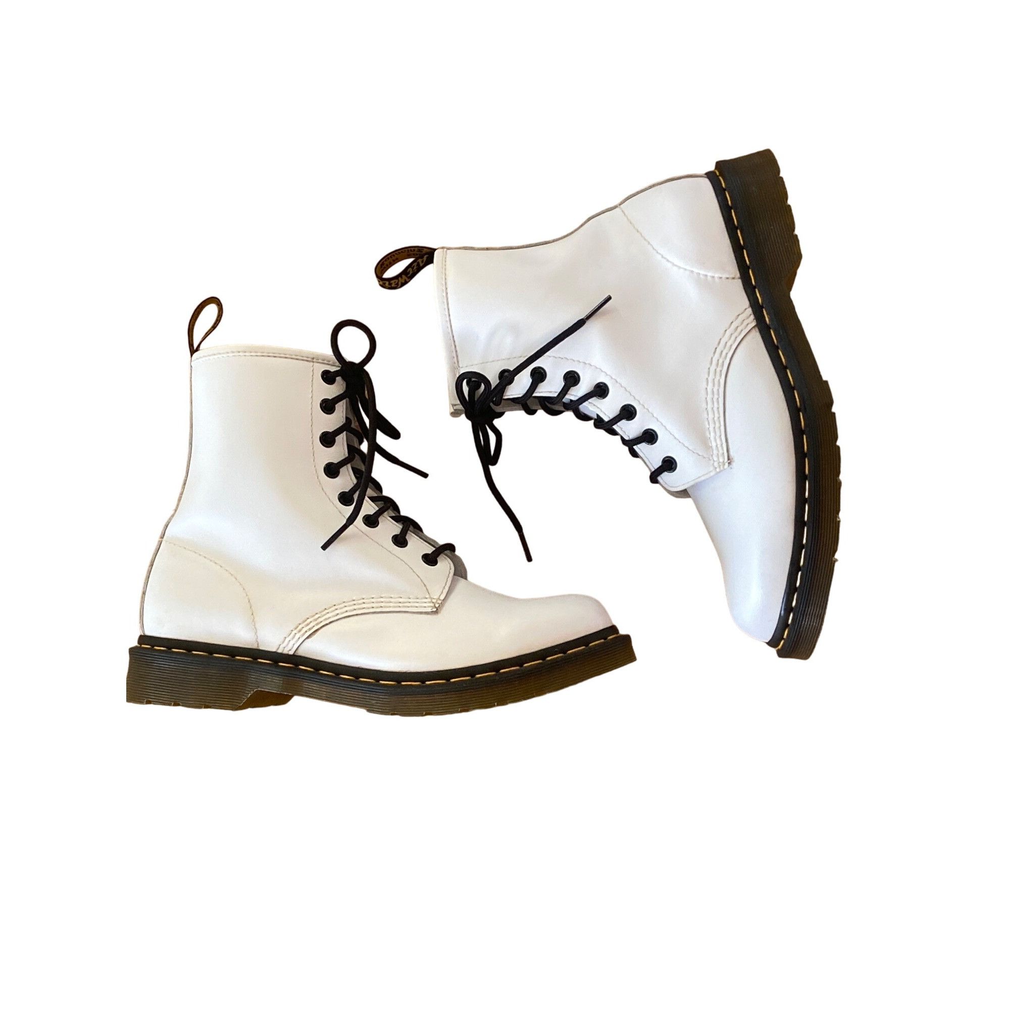 Dr. Martens New Dr. Martens W's 10 EU 42 Smooth Leather Lace Up Boots Wh Size US 10 / IT 40 - 4 Thumbnail