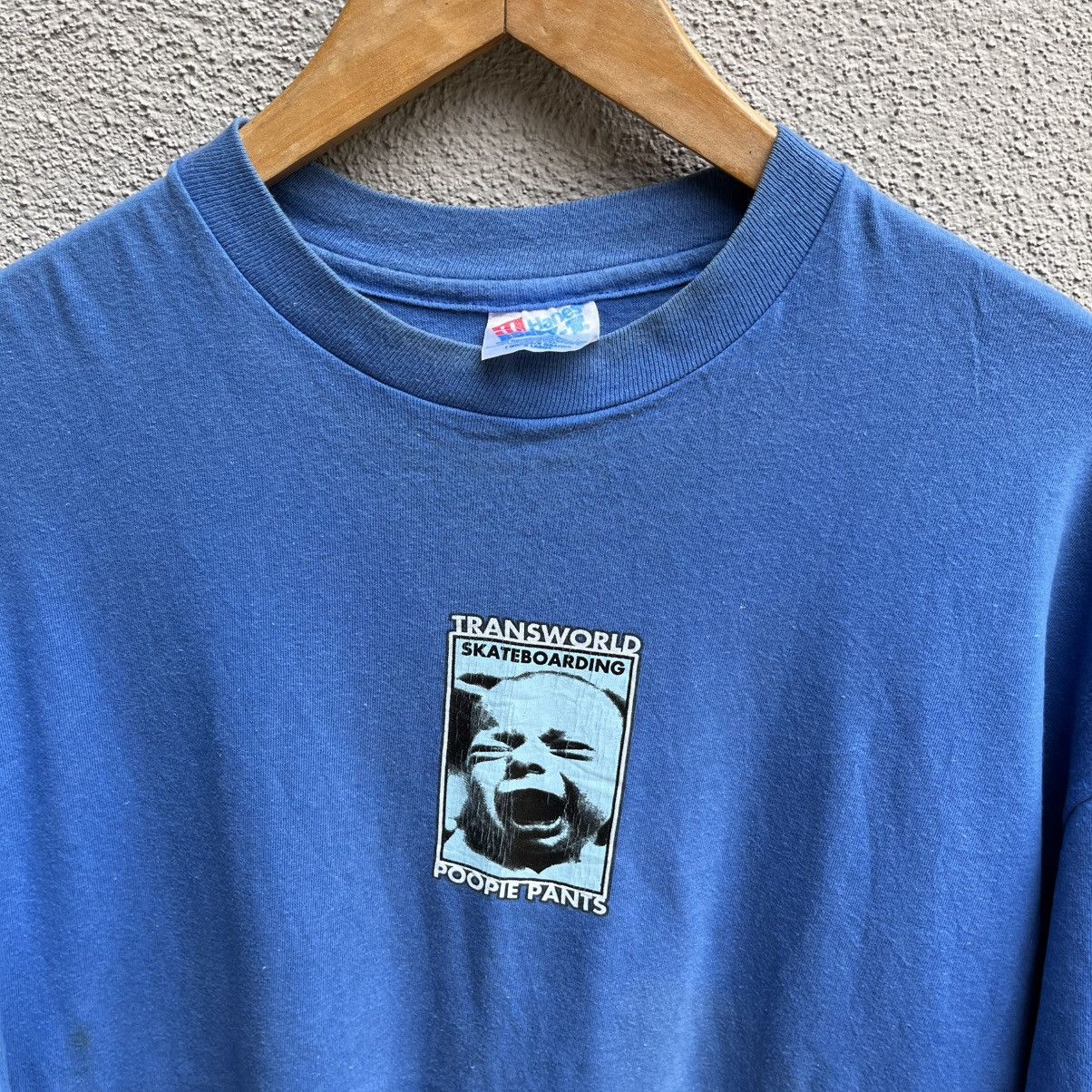 Powell Peralta Vintage rare 90s TRANSWORLD skateboarding tee poopie pants Size US XL / EU 56 / 4 - 3 Thumbnail