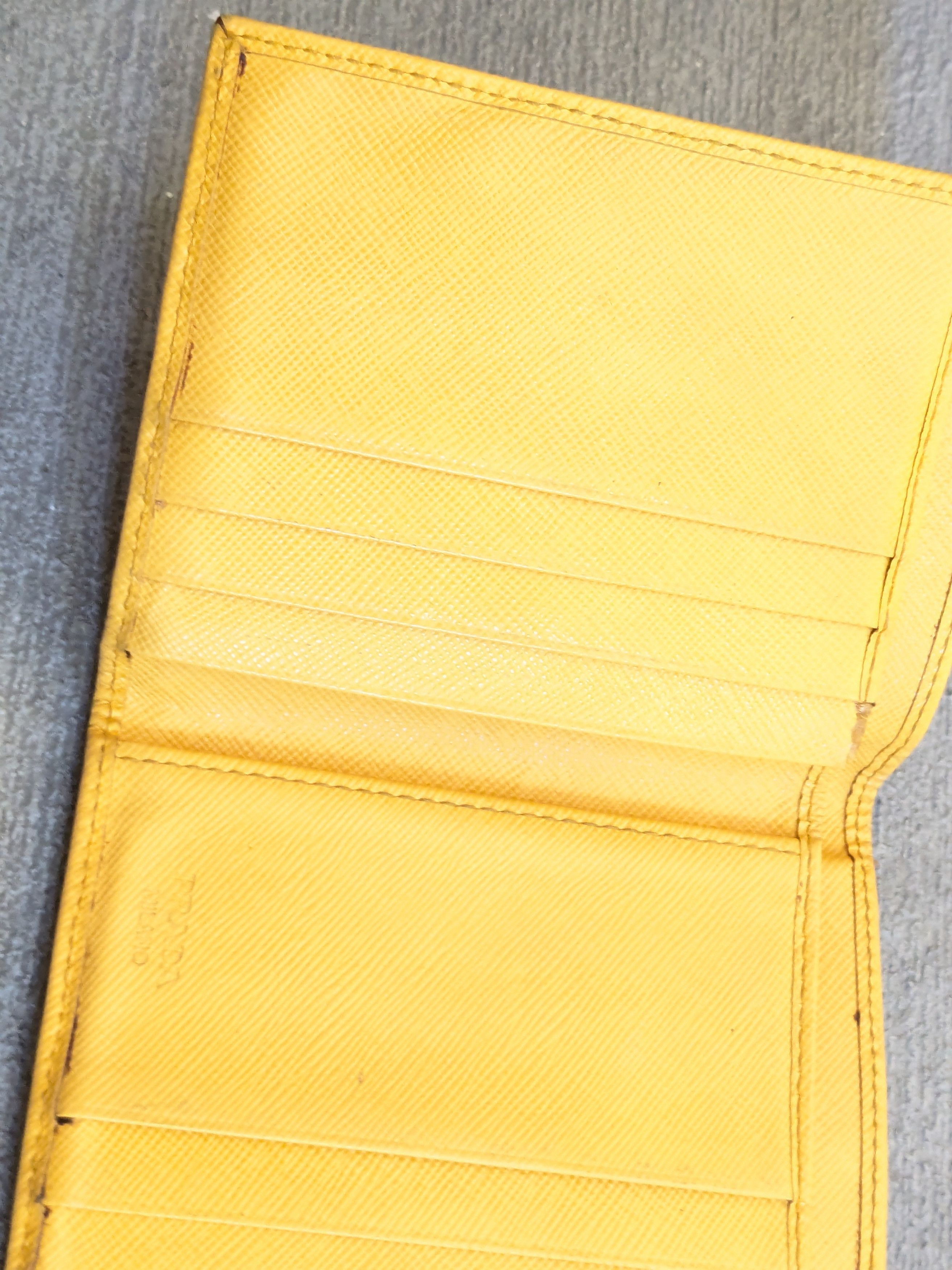 Prada Prada Wallet Yellow Leather Trifold Cardholder Y2K Size ONE SIZE - 10 Thumbnail
