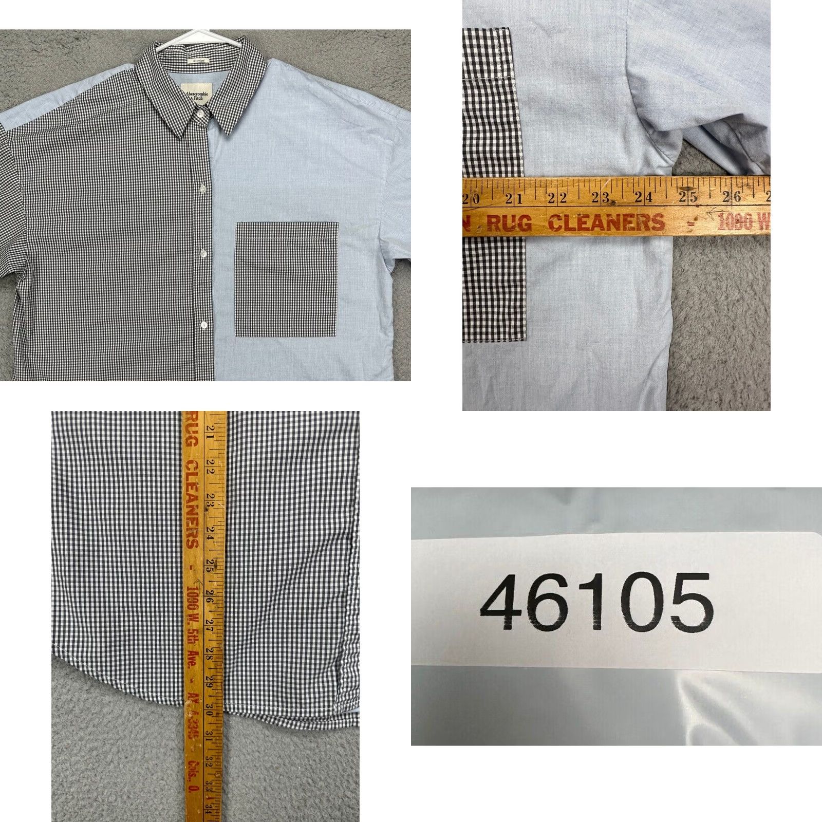 Abercrombie & Fitch Abercrombie & Fitch Shirt Womens Large Blue Black Oversized Colorblock Button Down Size L / US 10 / IT 46 - 8 Thumbnail