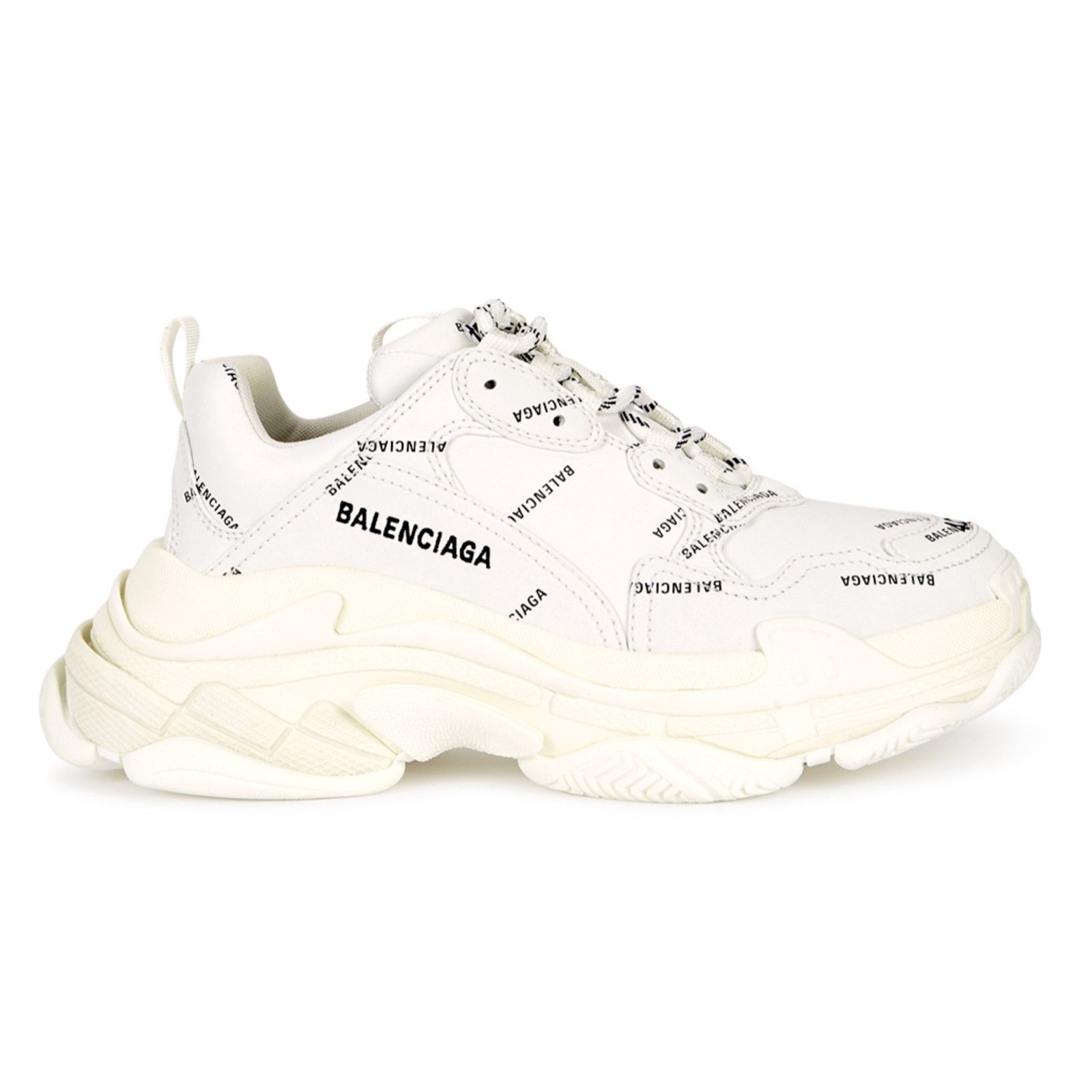 Balenciaga Triple S Sneaker All Over Logo Platform Flat Trainer 42 Size US 12 / IT 42 - 1 Thumbnail