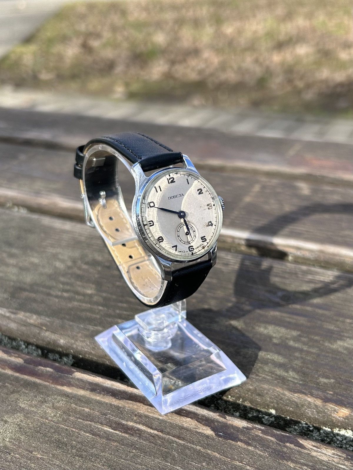 Vintage Vintage Pobeda Watch USSR Soviet Mechanical Authentic 1950s Size ONE SIZE - 4 Thumbnail