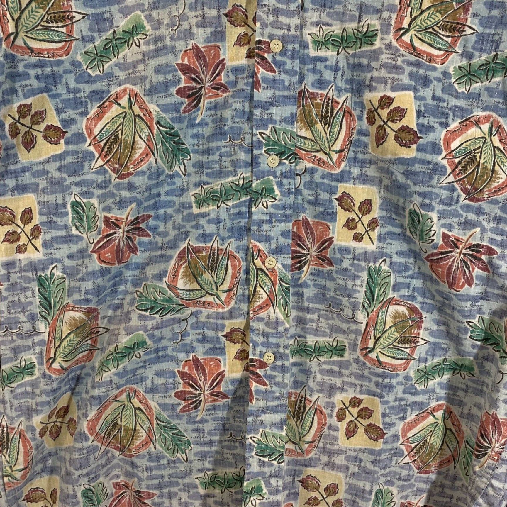 Reyn Spooner Reyn Spooner Mens XL Button-Down Hawaiian Shirt Blue Short Sleeve Floral Size US XL / EU 56 / 4 - 3 Thumbnail