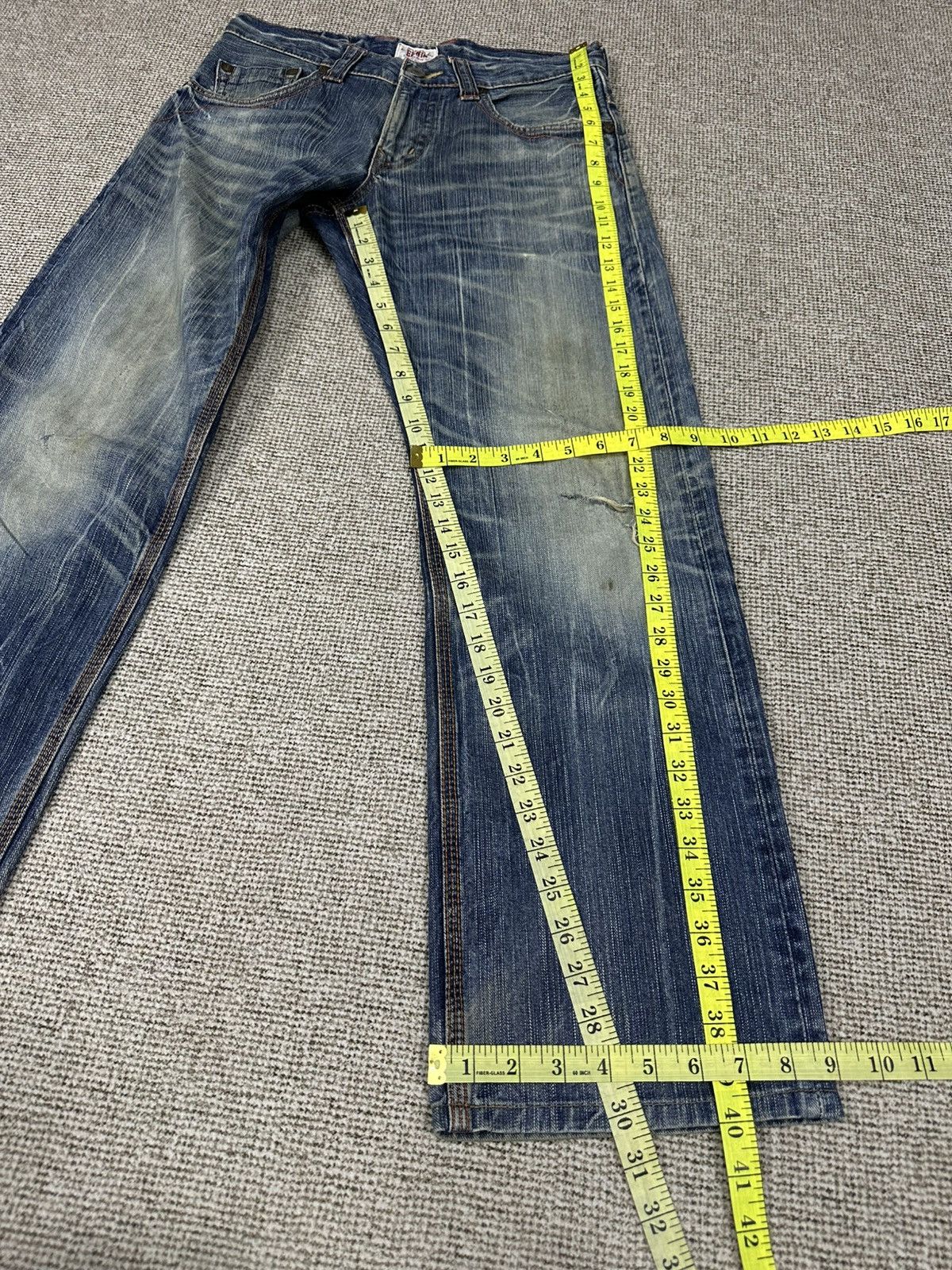 Edwin Vintage Edwin Exclusive Faded Thrash Denim 30x30 D768 Size US 30 / EU 46 - 10 Thumbnail