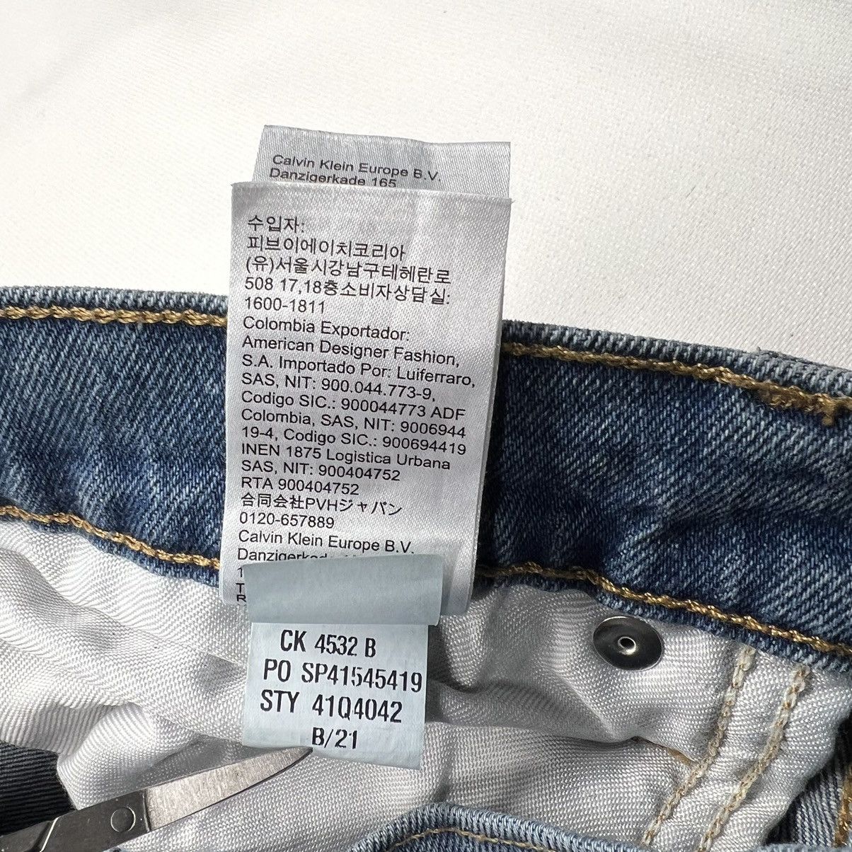 Calvin Klein Calvin Klein Jeans Blue Slim Fit Distressed Regular Denim Size US 30 / EU 46 - 14 Thumbnail