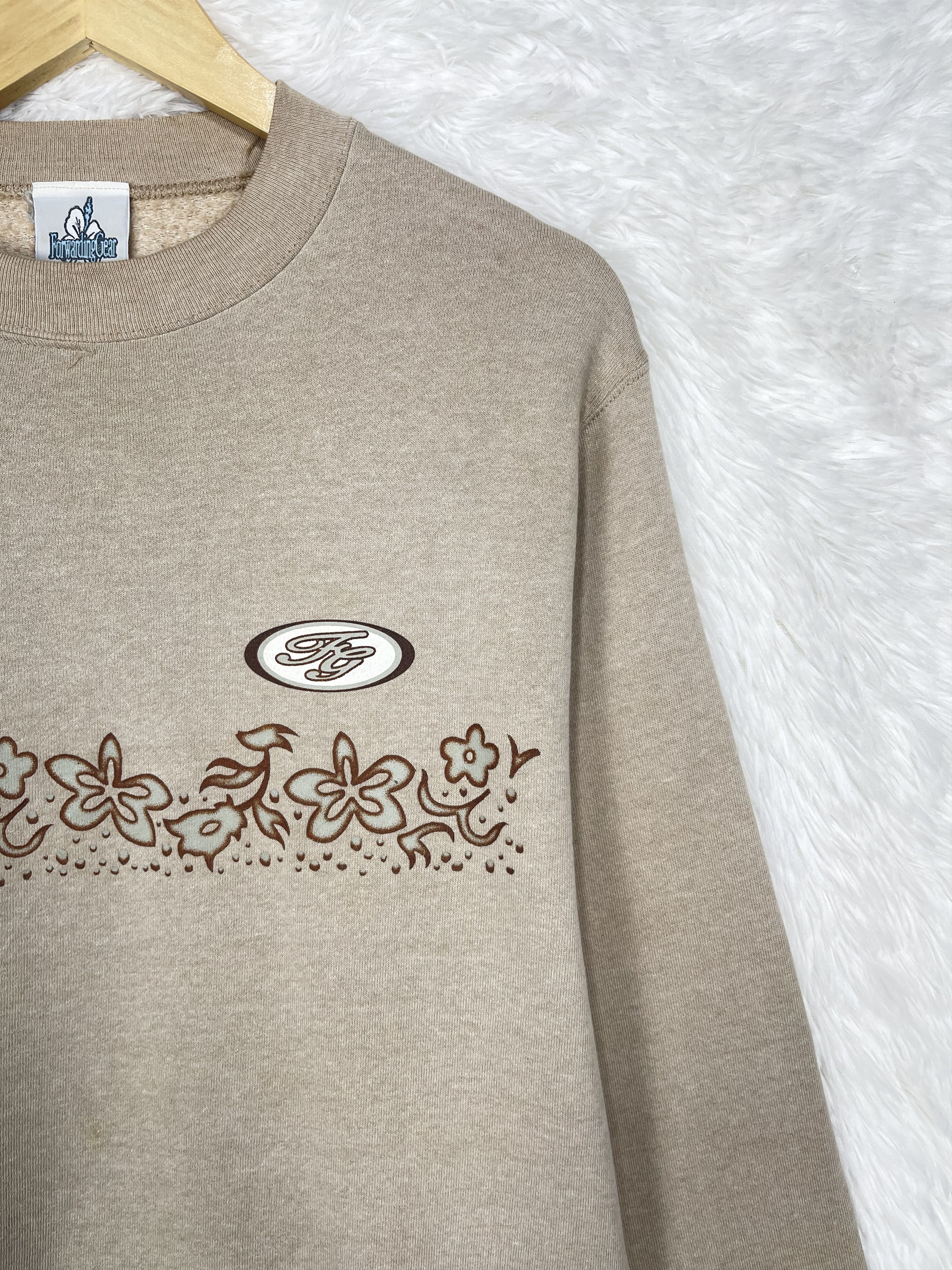 Japanese Brand Vintage 90s Japanese Floral Graphic Print Crewneck AS0004 Size US M / EU 48-50 / 2 - 7 Thumbnail