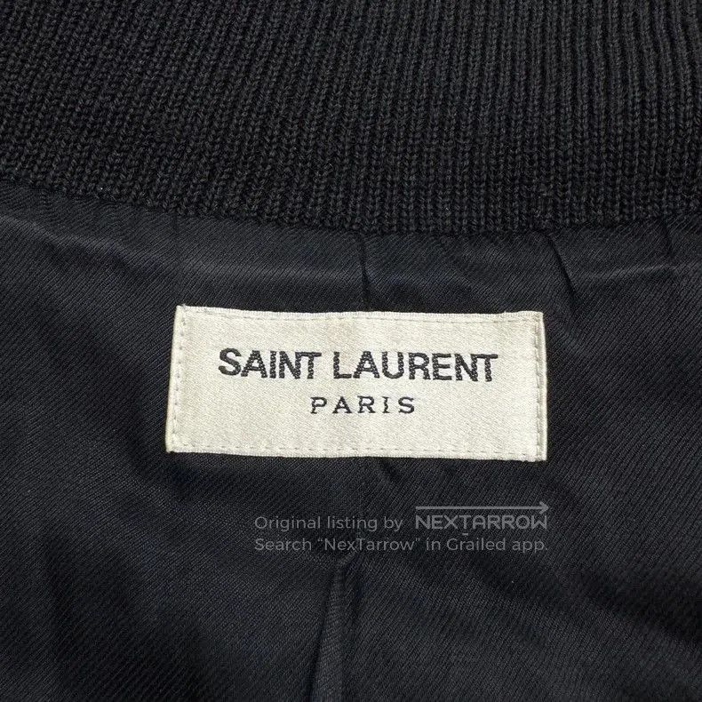 Saint Laurent Paris SLP Wool Leather Trim Varsity Jacket. Size US M / EU 48-50 / 2 - 3 Thumbnail