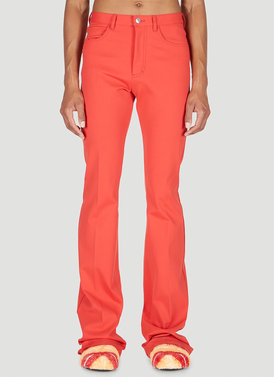 image of Ss23 Marni Compact Viscose Jersey Lacquer Pants 46 in Red, Men's (Size 30)