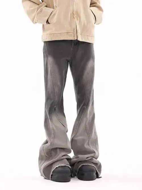 Jean Vintage wash gradient patchwork bootcut jeans Size US 32 / EU 48 - 2 Thumbnail