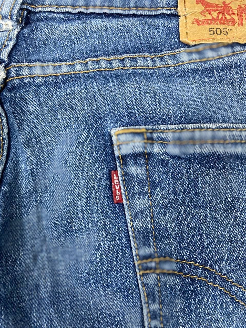 Levi's levis 505 distressed denim nice design Size US 35 - 4 Thumbnail