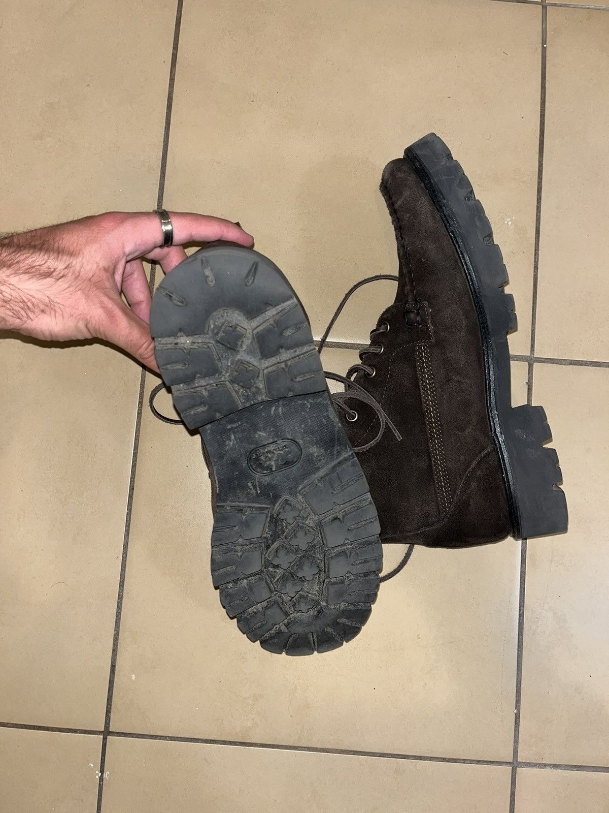 G.H. Bass & Co. G.H.BASS MENS SUEDE RANGER SUPER LUG MOC BOOT Size US 10.5 / EU 43-44 - 4 Thumbnail