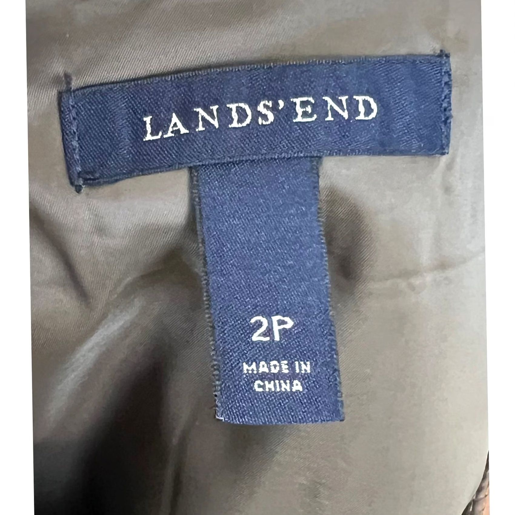 Lands' End Lands' End Women’s Dress Wool Leather Gray Brown Tweed Shift Sleeveless Sz 2P Dress Short Women’s Size XS / US 0-2 / IT 36-38 - 7 Thumbnail