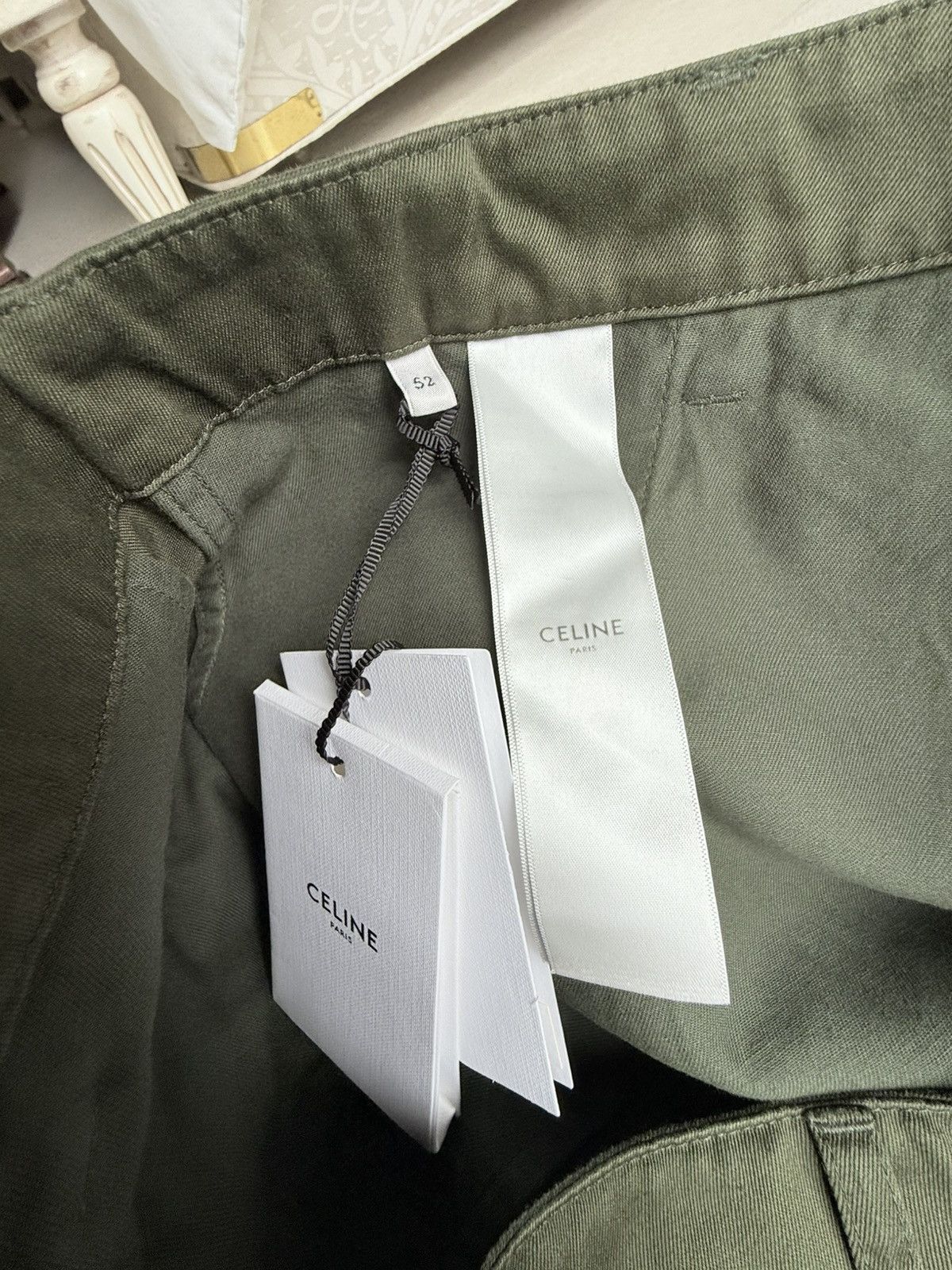 Celine Celine green cargo shorts with Celine logo straps 52 Hedi Size US 36 / EU 52 - 24 Thumbnail