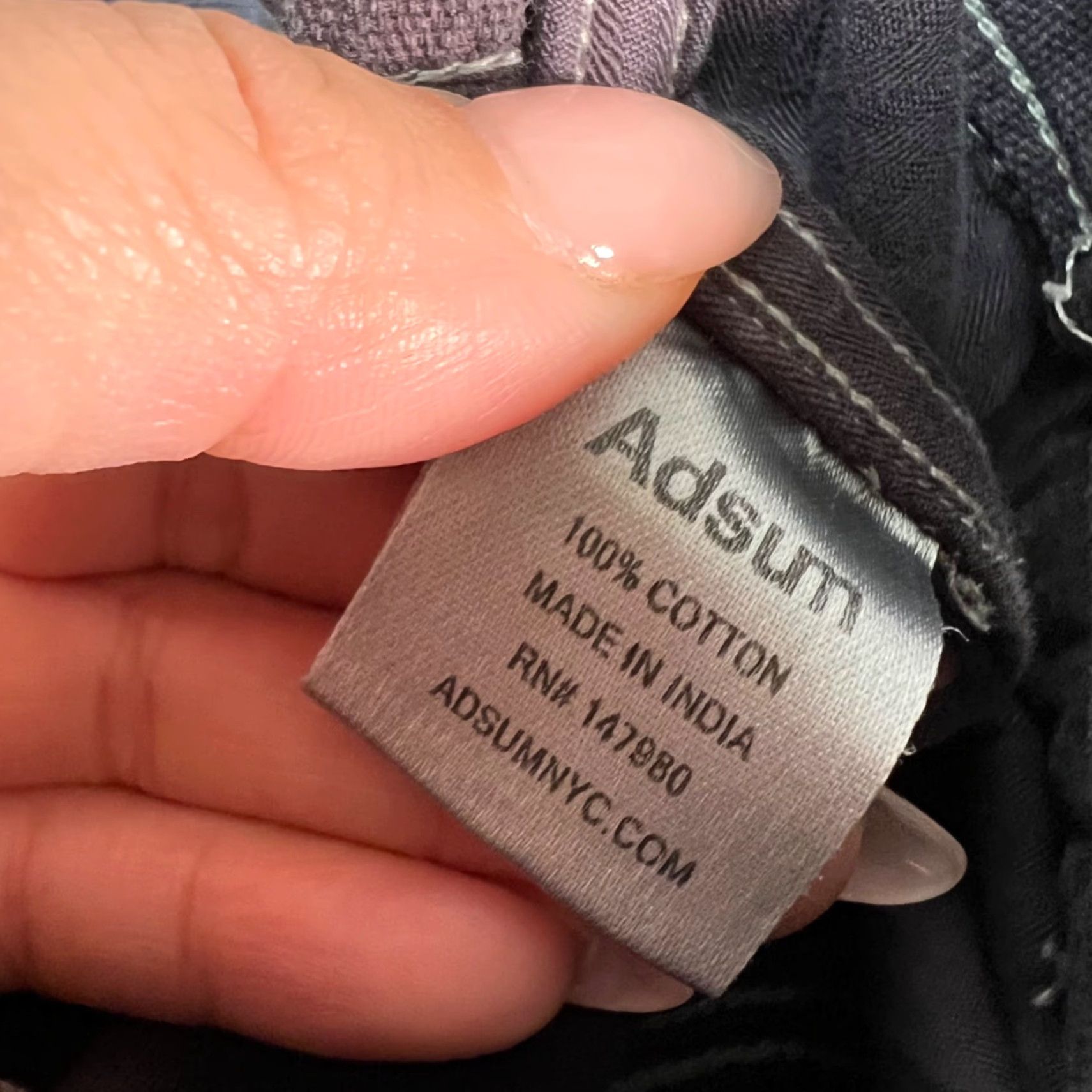 Adsum Adsum Mens Small Washed Distressed Gray 100% Cotton Straight Leg Pants Size US 29 - 4 Thumbnail