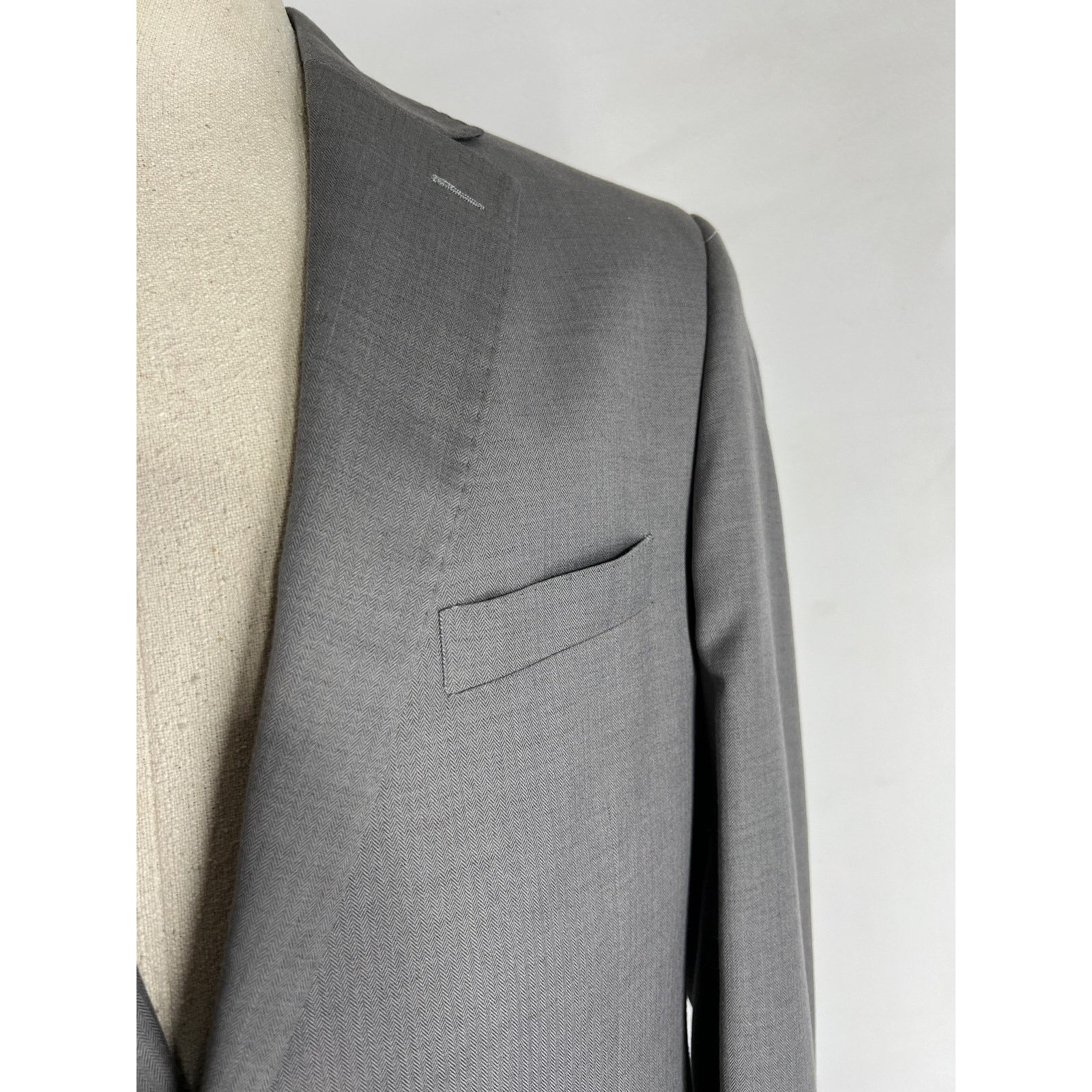 Valentino Valentino Mens Blazer Zegna 150S Gray Wool Silk Jacket Sz 42 Size US L / EU 52-54 / 3 - 12 Thumbnail