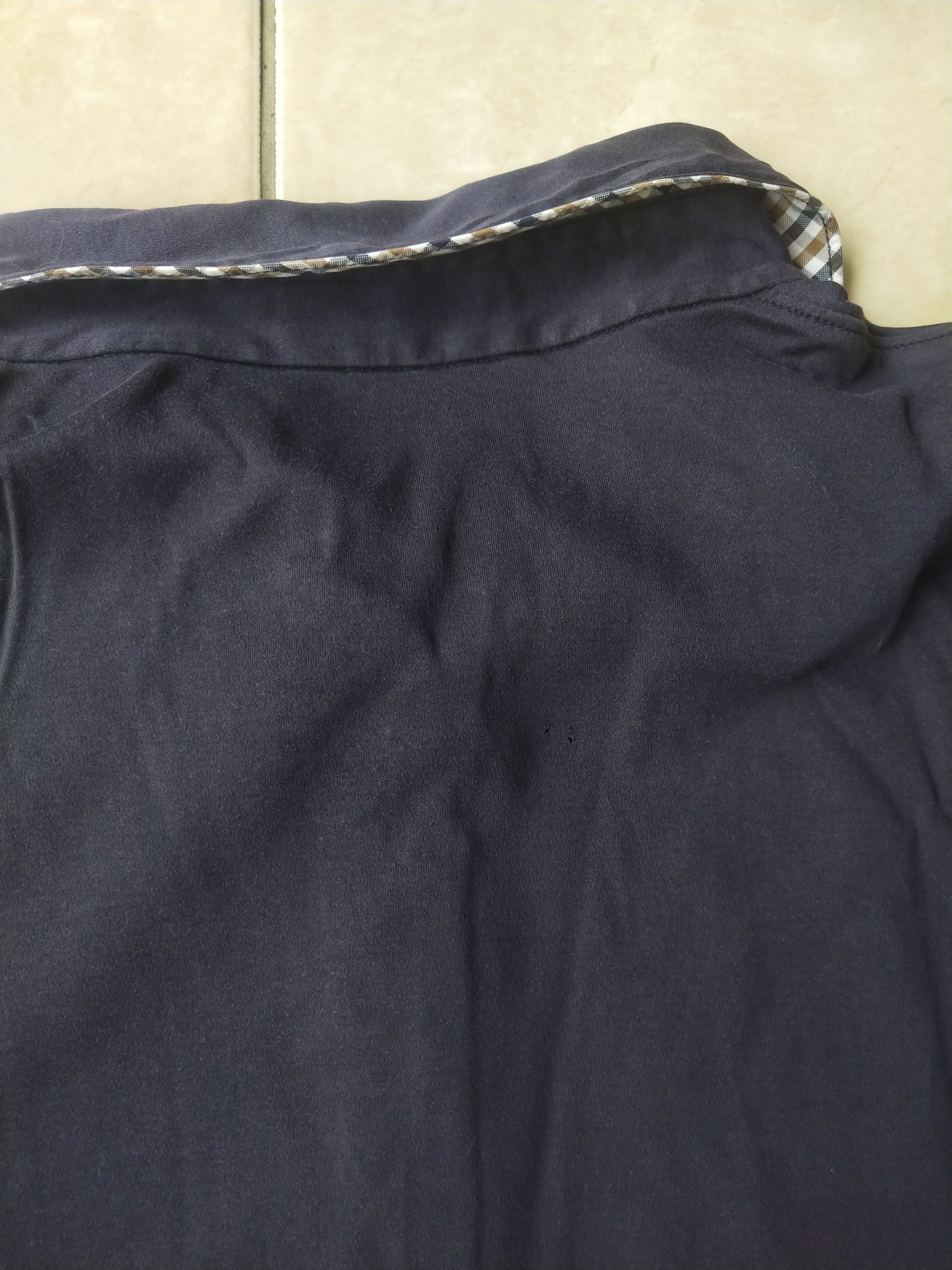 Aquascutum Vintage Aquascutum Japan Navy Polo Shirt Club Check Collar Size M / US 6-8 / IT 42-44 - 5 Thumbnail