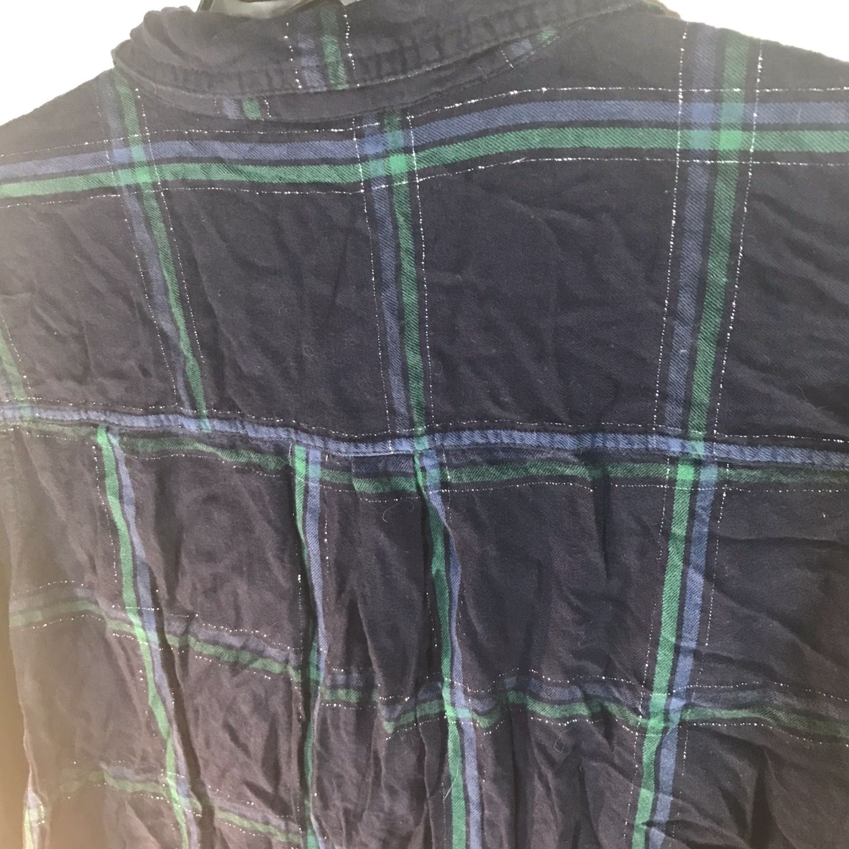 Old Navy Old Navy Women's Button-Up Shirt, Striped Rayon, Plus Size 2XL, Blue, Casual, Long Sleeve, Spring/Summer/Fall Size ONE SIZE - 4 Thumbnail