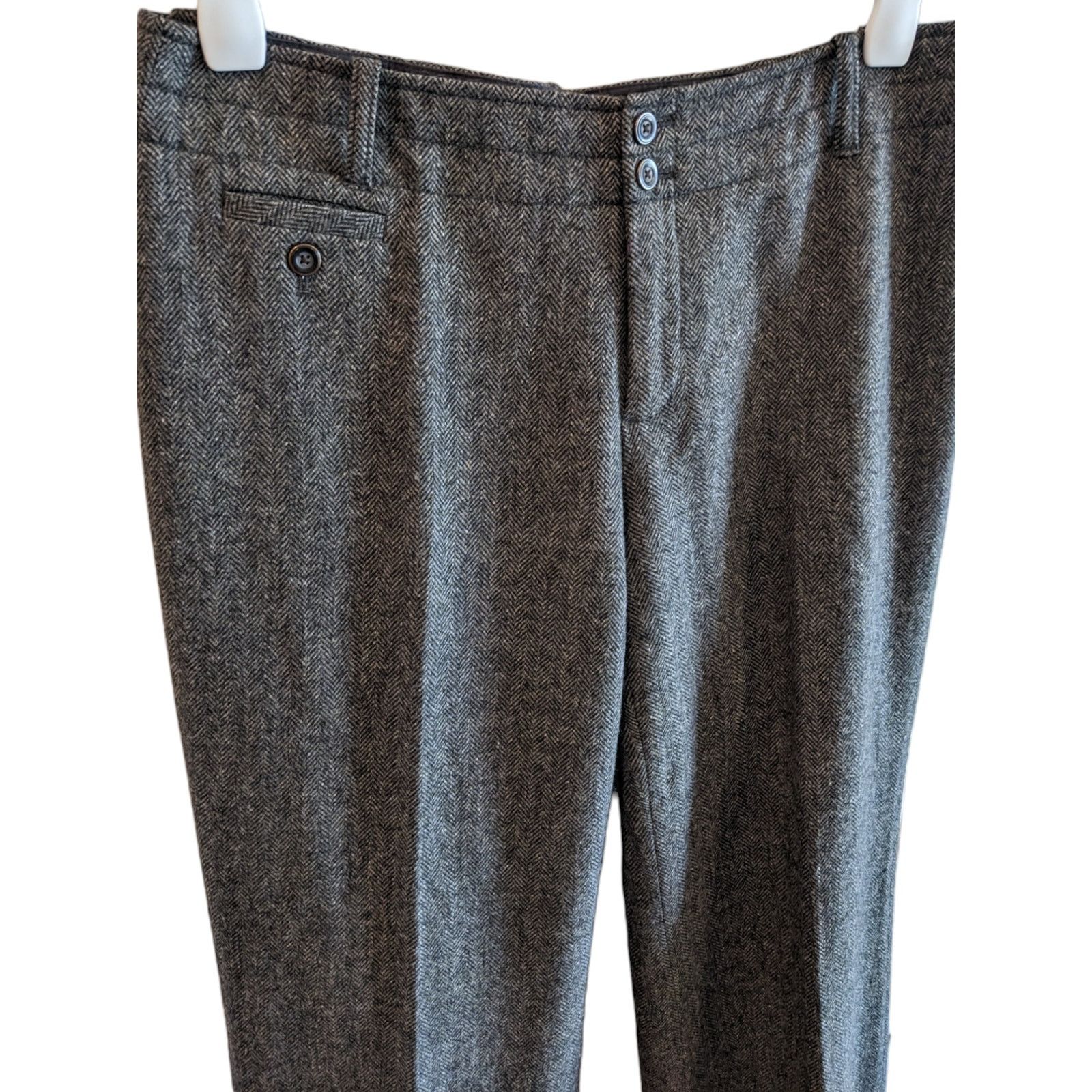 Eddie Bauer Eddie Bauer Wool Blakely Fit Herringbone Trousers Size 8 Size 30" / US 8 / IT 44 - 2 Thumbnail