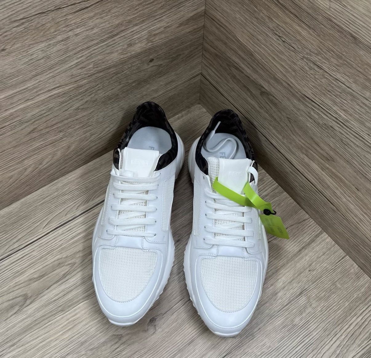 Fendi Fendi White Brown-Tail Sneakers J41 Size US 8 / EU 41 - 3 Thumbnail