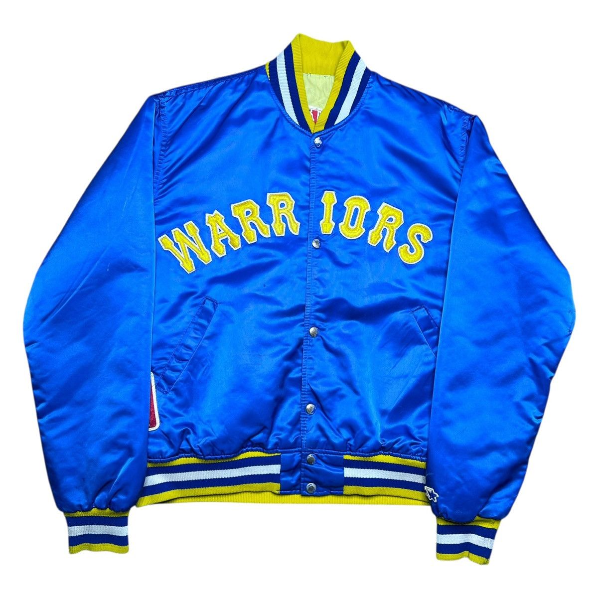 Starter 1980s NBA Golden State Warriors Starter Satin Bomber Jacket Size US L / EU 52-54 / 3 - 1 Thumbnail