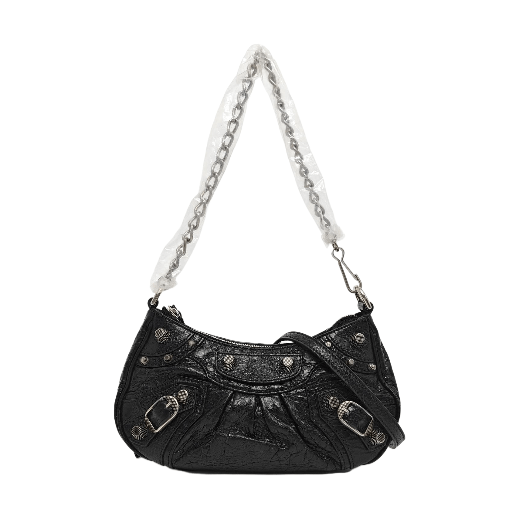 Balenciaga Le Cagole Mini Studded Leather Shoulder Bag in Black, Women's
