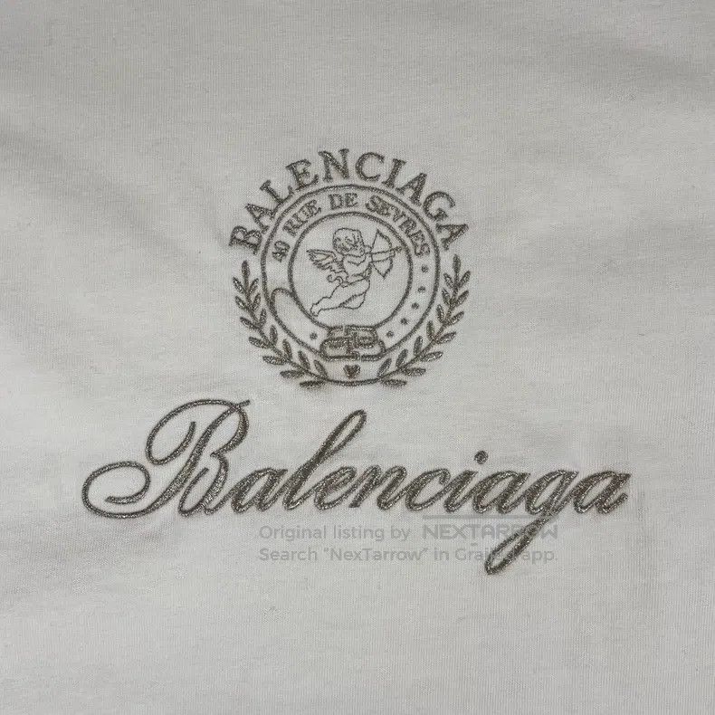 Balenciaga Balenciaga White embroidered logo short-sleeve Size US L / EU 52-54 / 3 - 9 Thumbnail
