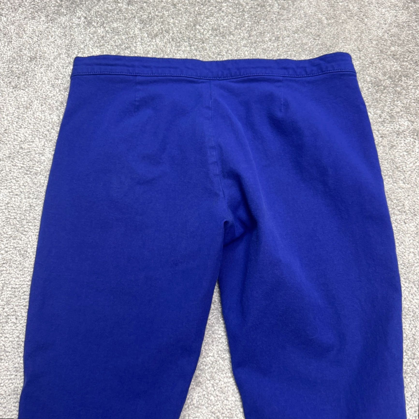 Eddie Bauer VINTAGE Eddie Bauer Banana Republic Sloan Crop Pants Women 8S Blue Tapered Fit Ankle Zip Casual Workwear Spring Summer Fall Winter Size 30" / US 8 / IT 44 - 4 Thumbnail